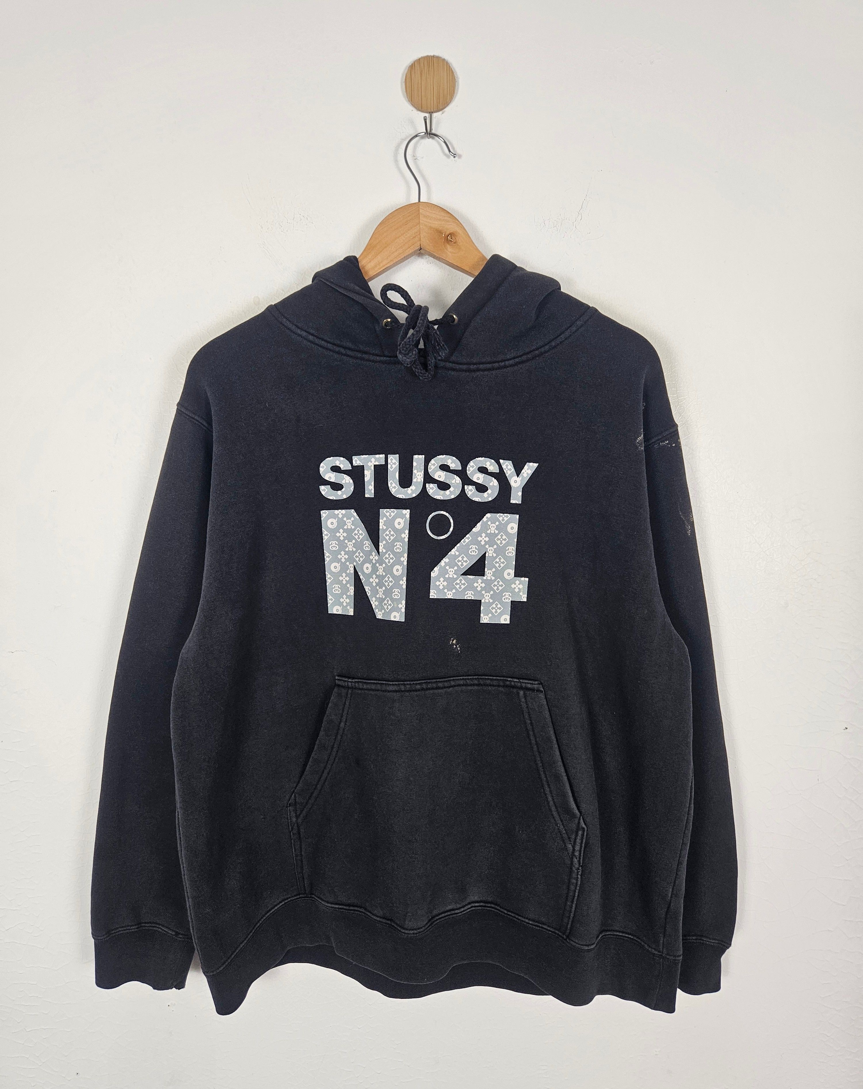 Stussy Vintage Stussy No 4 Hoodie Sweater Size US M / EU 48-50 / 2 - 1 Thumbnail