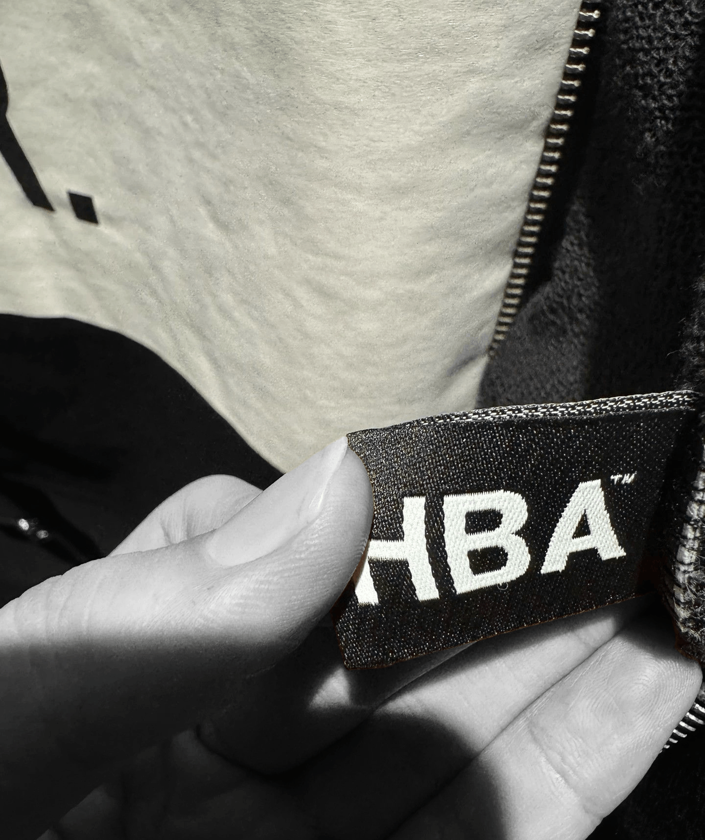Hood By Air Hood By Air Black & White Logo Printed Side Zipped Hoodie Size US M / EU 48-50 / 2 - 4 Thumbnail