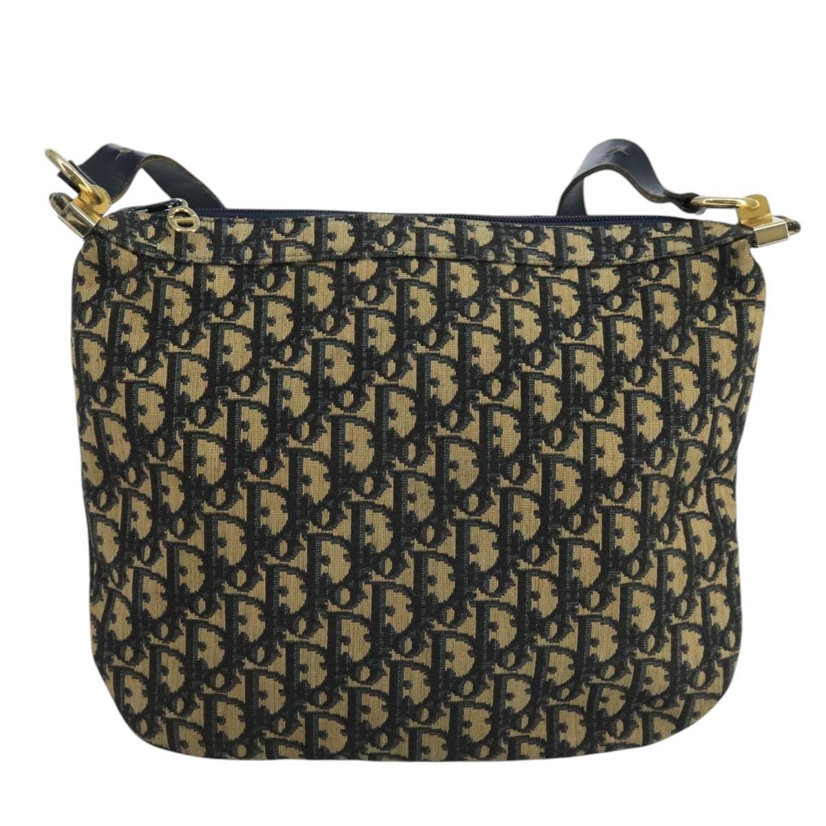 Dior Trotter Navy Canvas Shoulder Bag (Pre-Owned) Size ONE SIZE - 1 Thumbnail