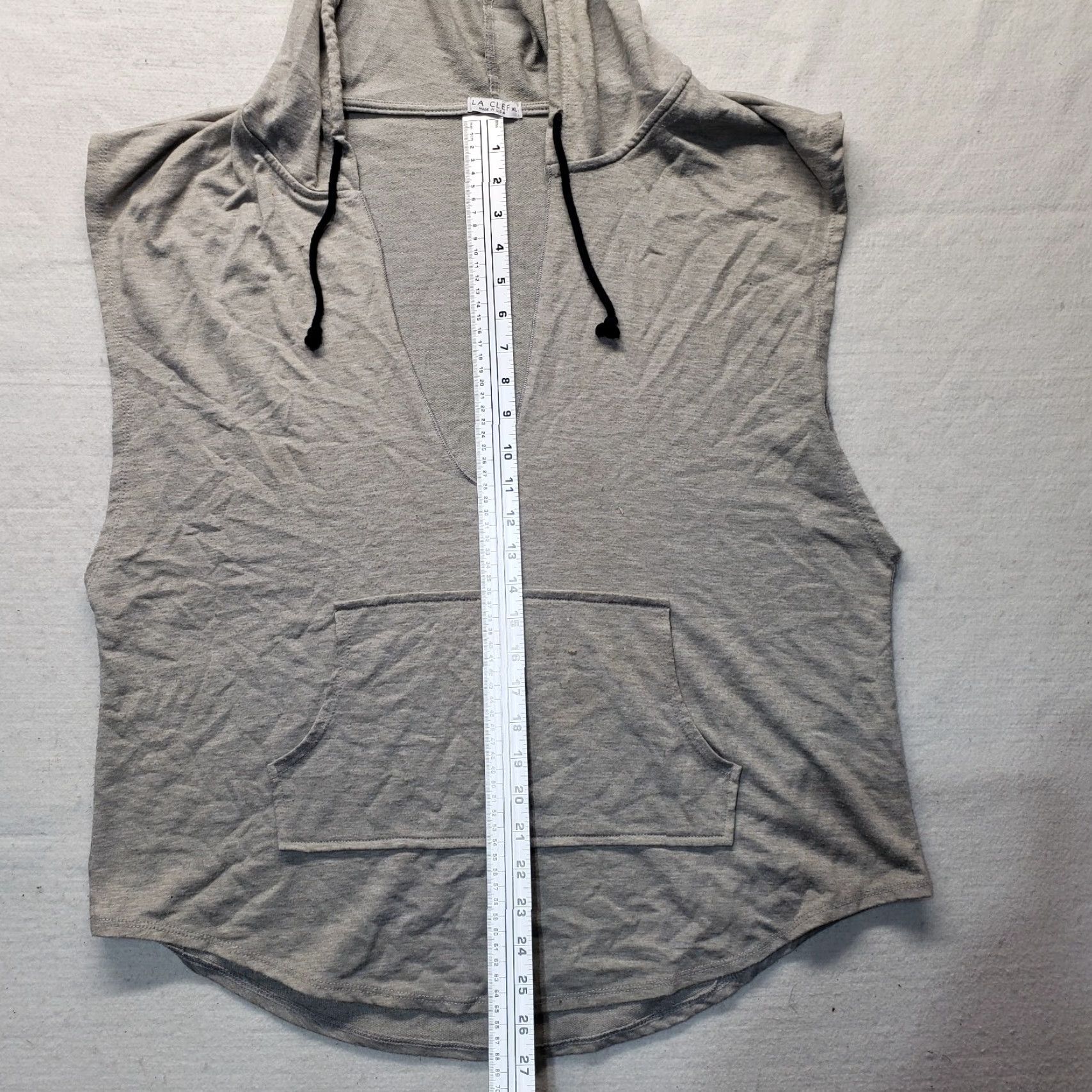 Vintage LA Clef Hoodie Adult Women's XL Gray Sleeveless Hooded Sweater Womens Size XL / US 12-14 / IT 48-50 - 5 Thumbnail