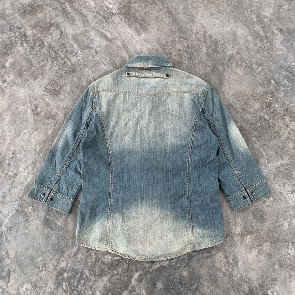 Tornado Mart Tornado Mart Mud Wash Roll Up Chambray Shirt Size US L / EU 52-54 / 3 - 9 Thumbnail