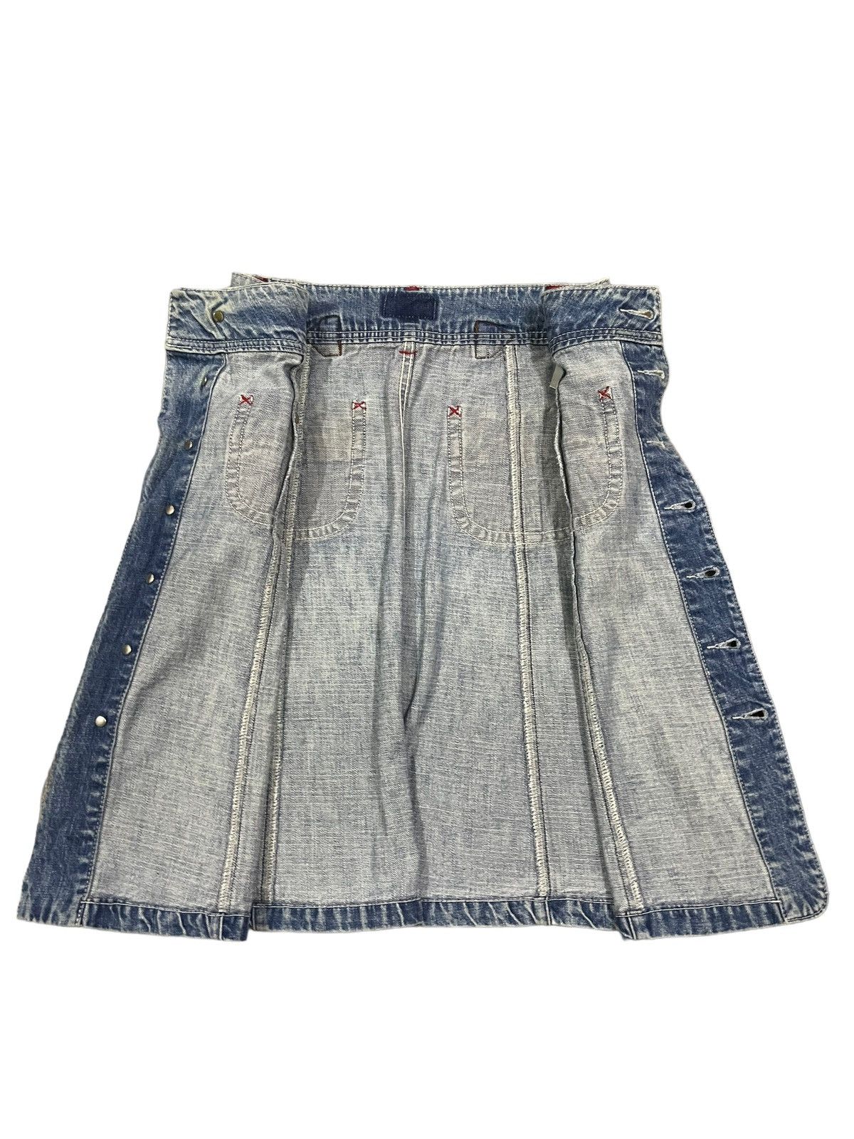 Vivienne Westwood Vintage Japanese Full Button Blue Wash Style Denim Skirt Size 28" / US 6 / IT 42 - 3 Thumbnail