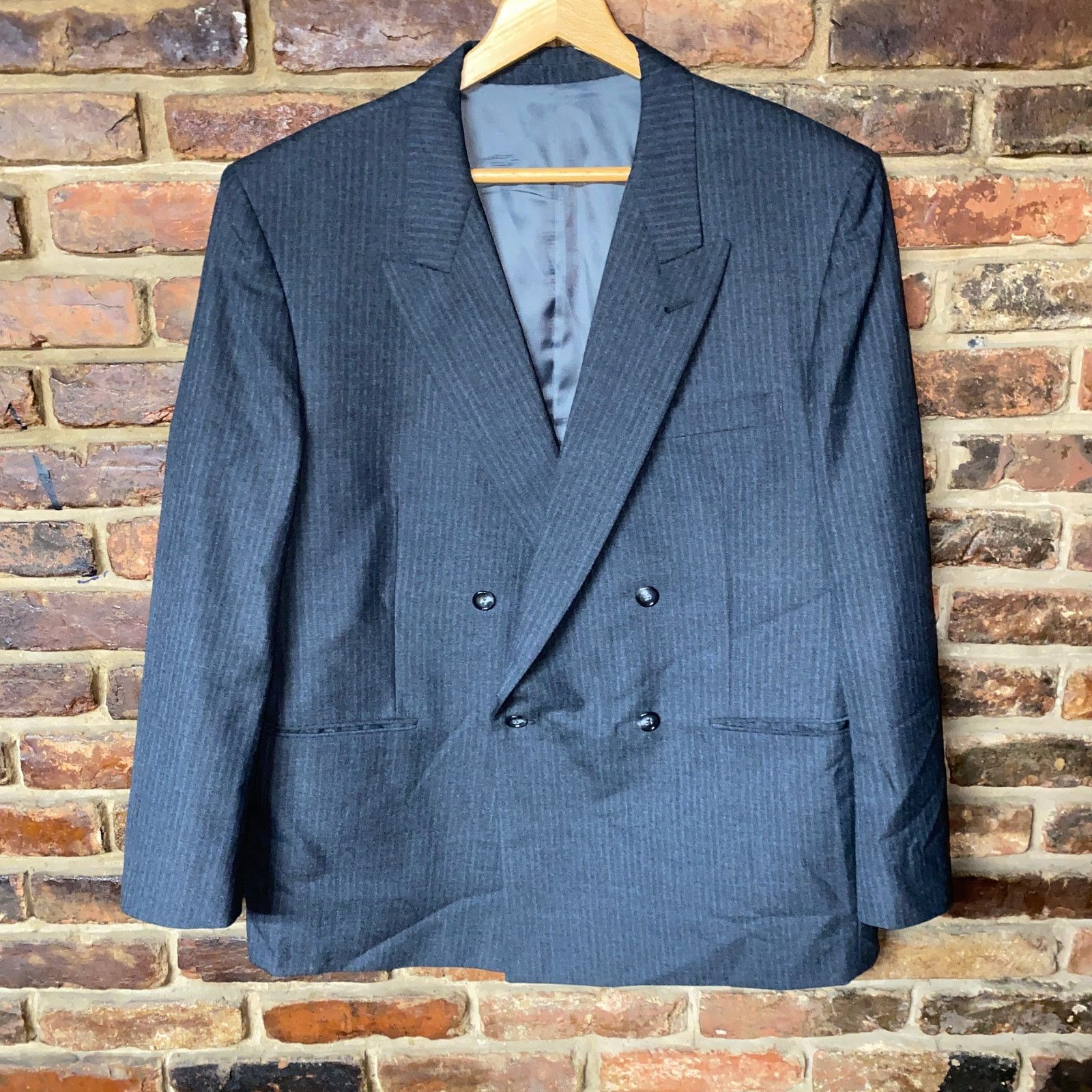 Other Eastwick Gray Stripe Wool Blend Blazer Jacket Sport Coat 46S Size 46S - 1 Thumbnail