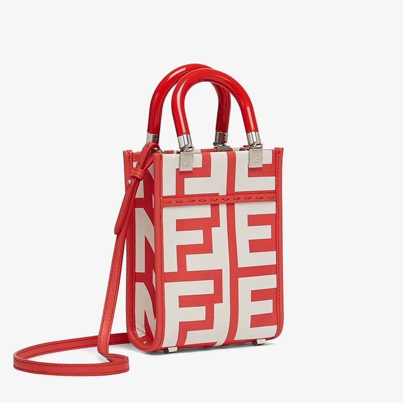 Fendi o1loc1c0824 Size: OS / Mini Sunshine Shopper in Red/White Size ONE SIZE - 2 Thumbnail