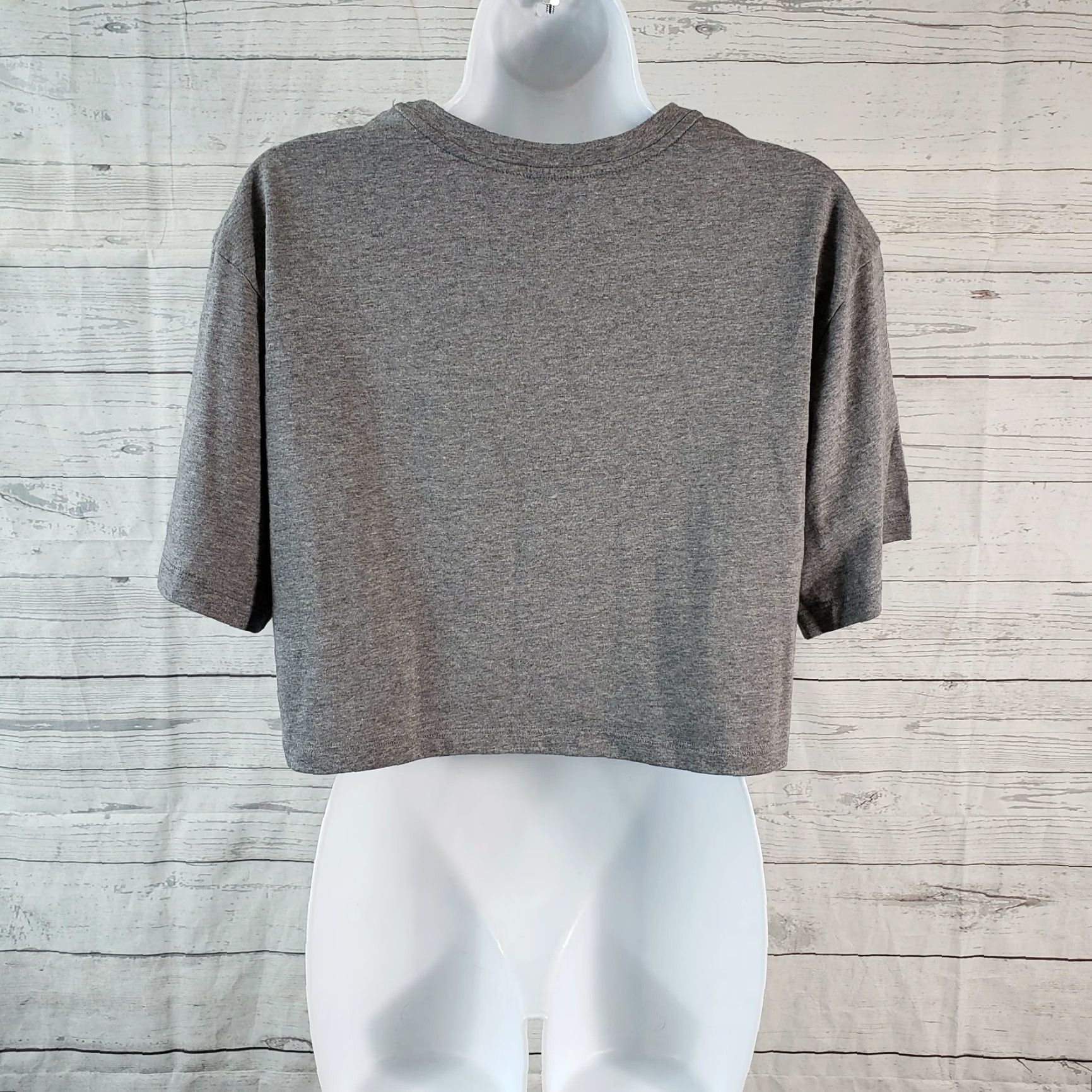 Fabletics Fabletics Womens Jade Boxy Tee Sz Large Gray Rainbow Stripe Cotton Blend Shirt Cropped Short Sleeve Round Neck Pullover Womens Colorful 90s? Size L / US 10 / IT 46 - 4 Thumbnail