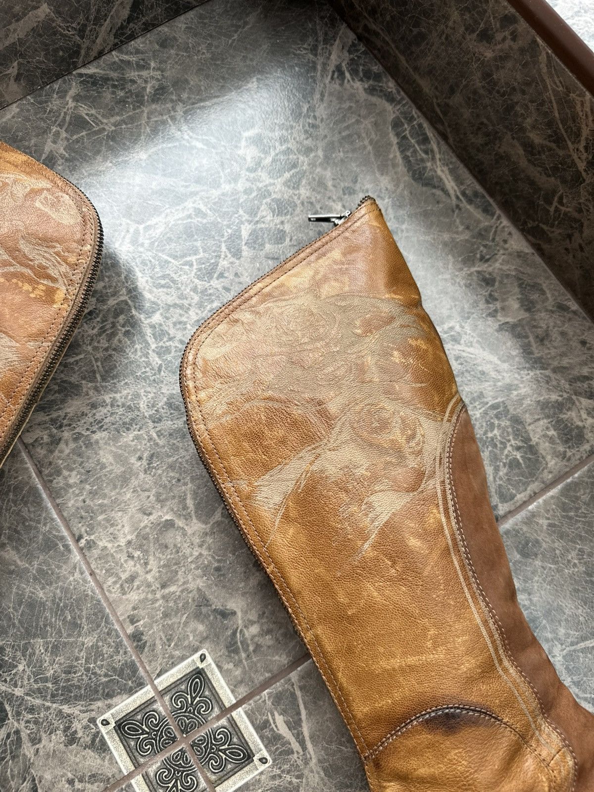 Alexander McQueen × Puma Vintage Puma x Alexander McQueen Leather Knee High Boots Size US 6.5 / IT 36.5 - 5 Thumbnail