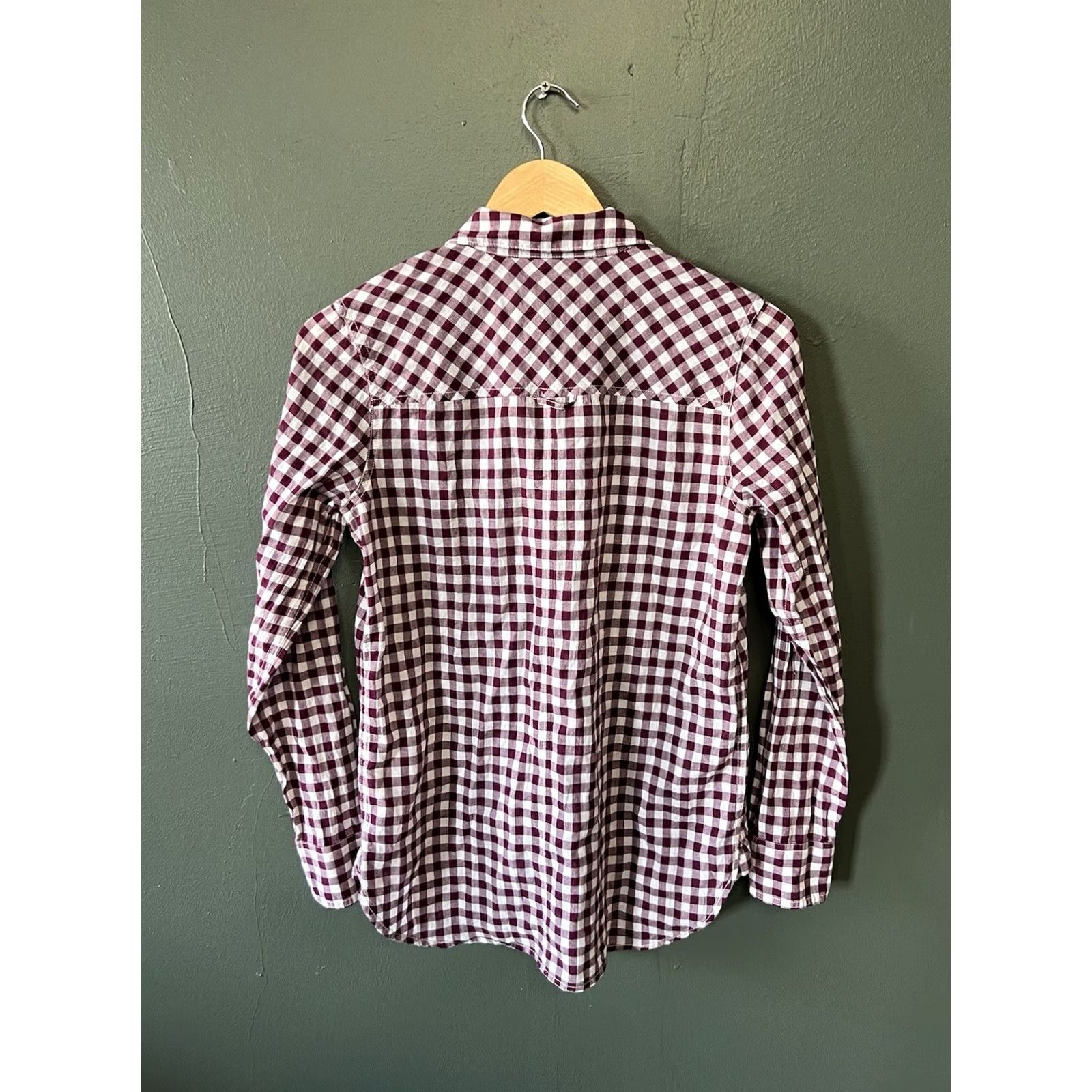 J.Crew J.CREW Womens Red Checkered Long Sleeve Button-Up Boy Fit Size 4 Shirt Size S / US 4 / IT 40 - 2 Thumbnail