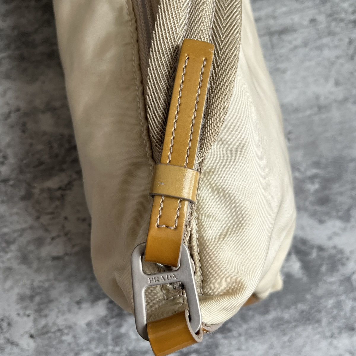 Prada Vintage Prada Tusseto Nastro Beige Shoulder Bag Size ONE SIZE - 18 Thumbnail