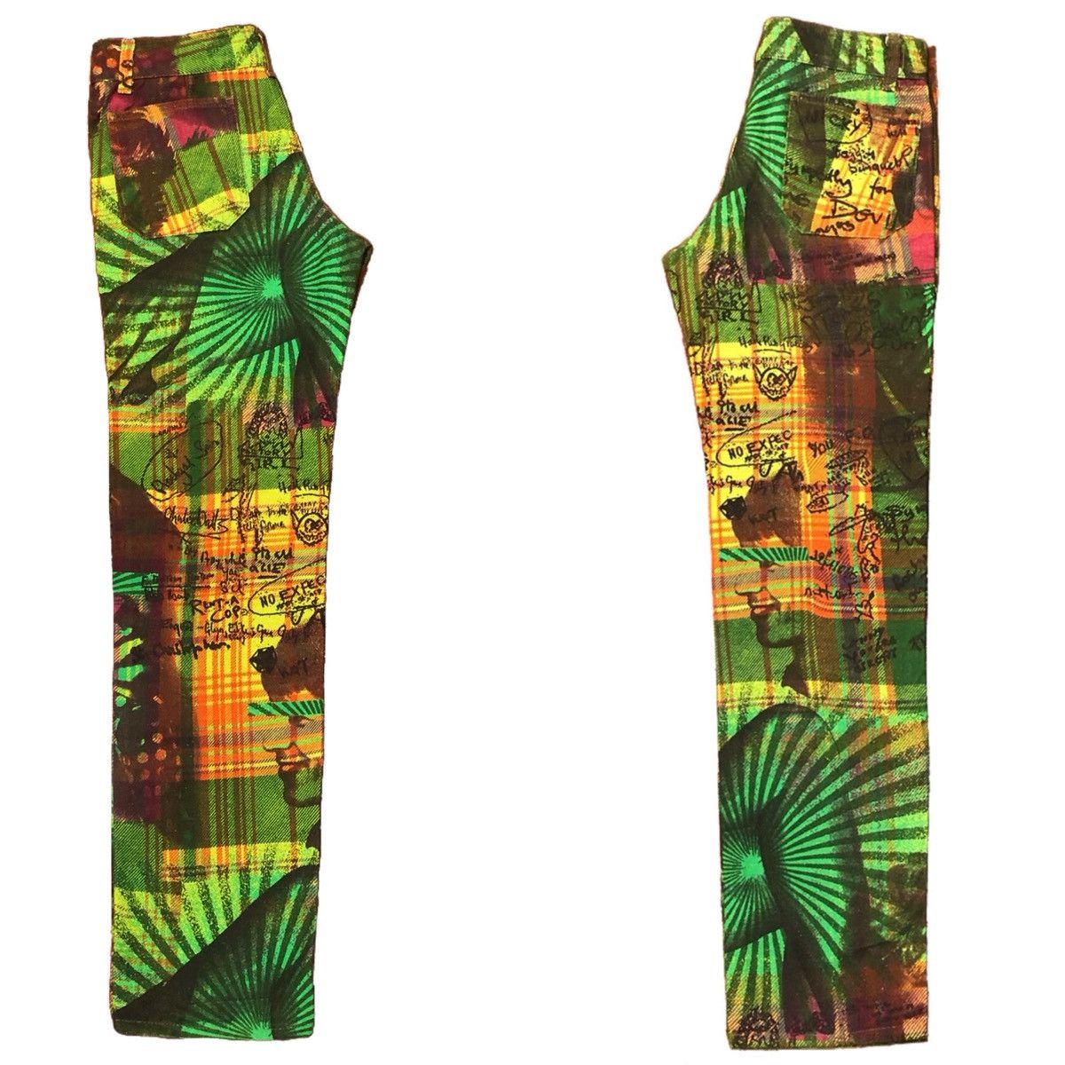 Yoshiyuki Konishi 1990s Ficce Uomo Psychedelic Graphic AOP Pants Size US 30 / EU 46 - 1 Thumbnail