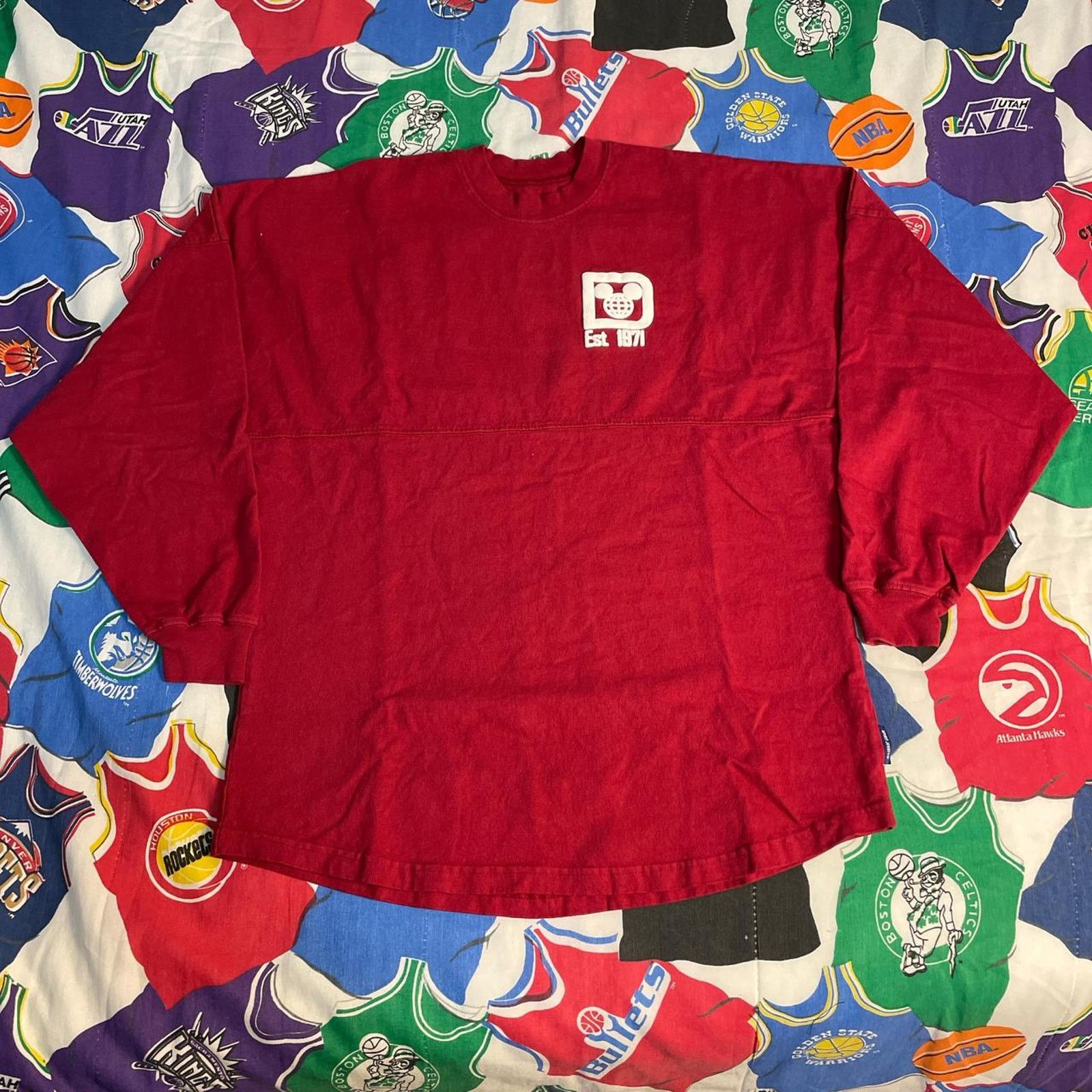 Disney Disney Spirit Jersey Red Parks Walt Disney World Resort Size US S / EU 44-46 / 1 - 2 Thumbnail