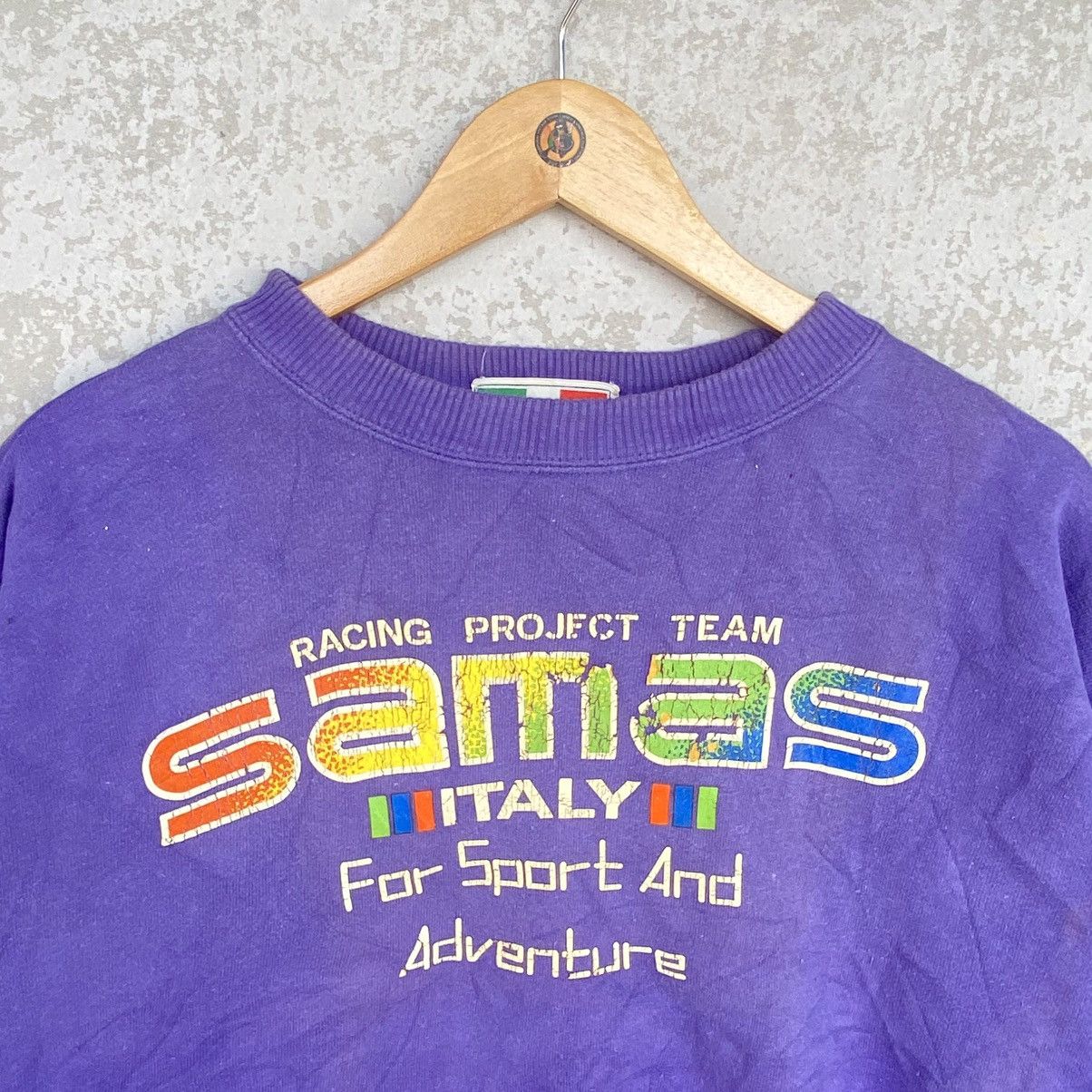Other Vintage Samas Italian Sport Printed Sweatshirt Purple Size M / US 6-8 / IT 42-44 - 5 Thumbnail