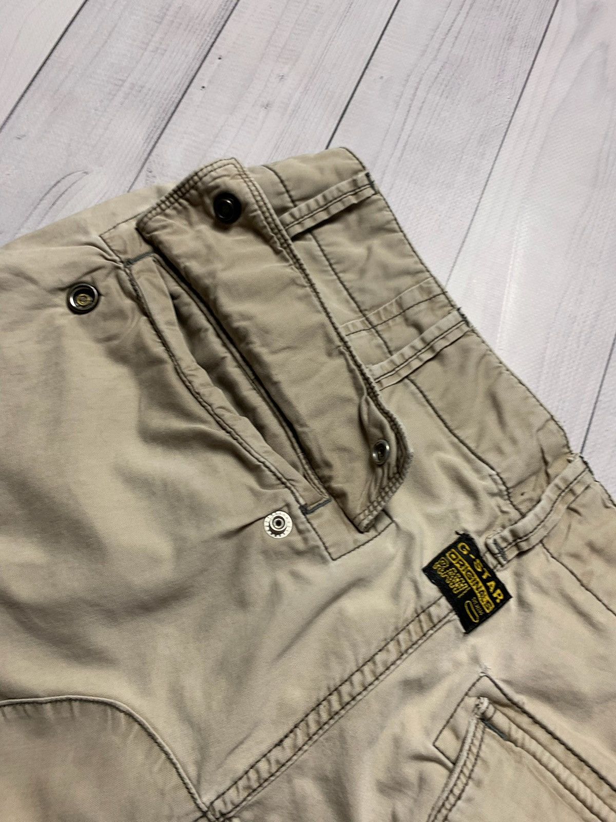 G-Star Vintage G Star Raw cargo pants multi pocket distressed Y2K Size US 33 - 17 Thumbnail