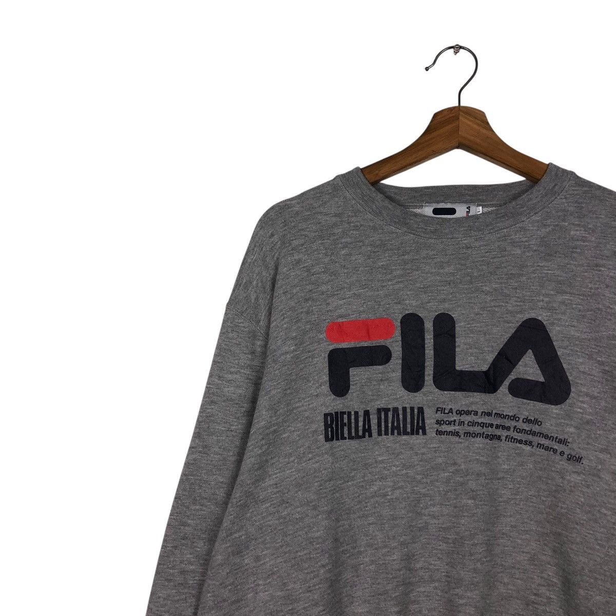 Japanese Brand 📌Vintage Sweatshirt Fila Big Logo Spell Out Size US L / EU 52-54 / 3 - 8 Thumbnail