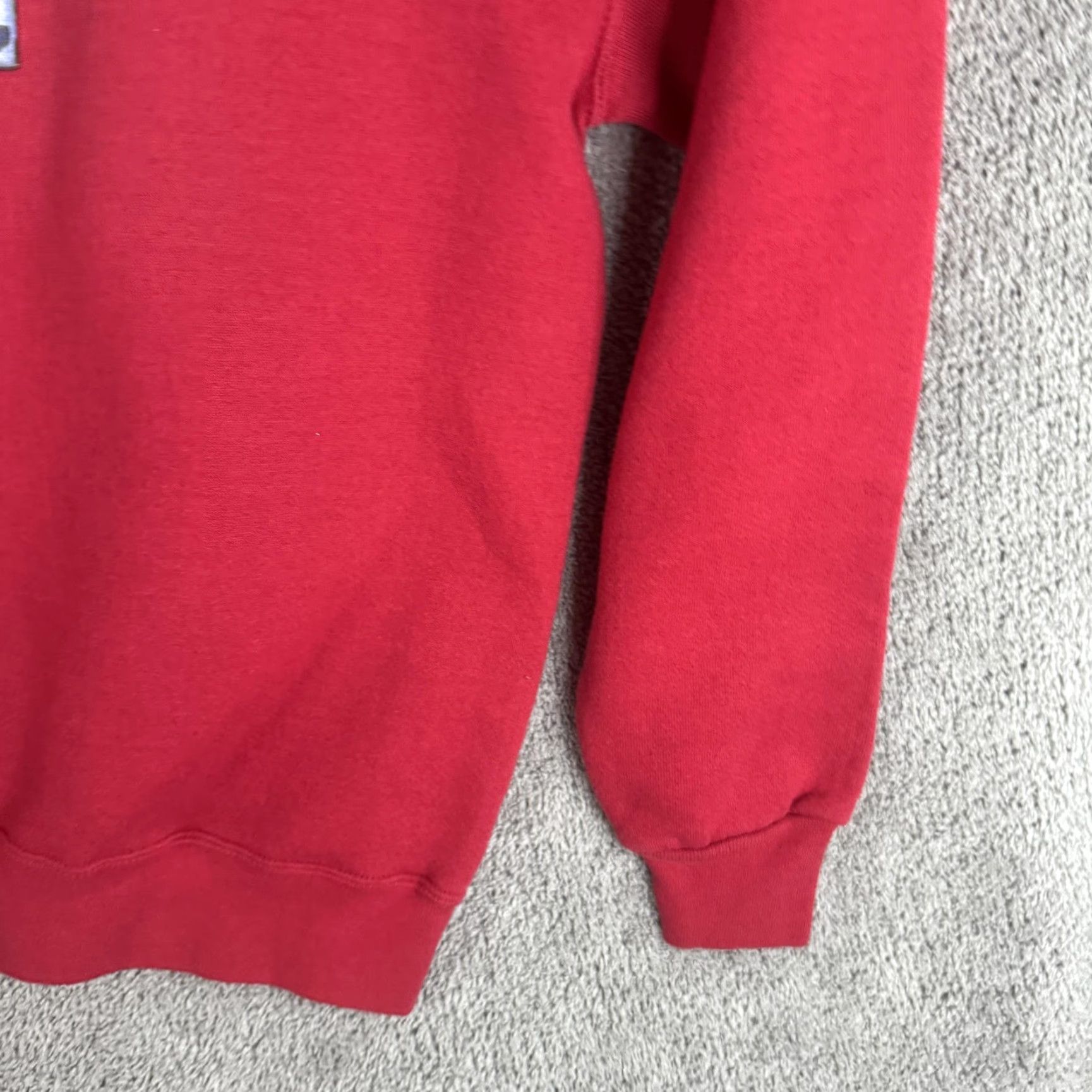 Disney VINTAGE Mickey Mouse Sweatshirt Mens M Red Graphic Print The Disney Store Crew Neck Pullover Fleece Cotton Polyester Long Sleeve Size US M / EU 48-50 / 2 - 3 Thumbnail