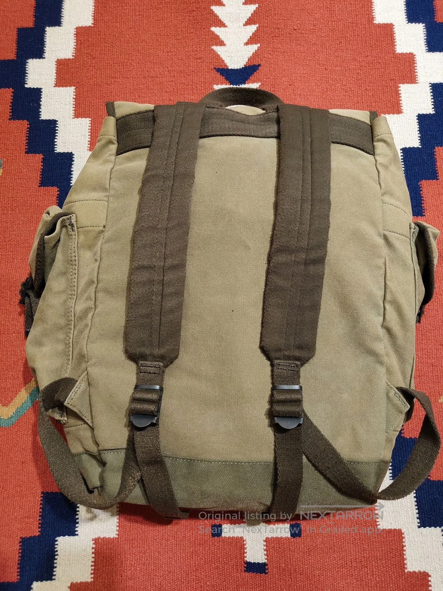 RRL Ralph Lauren Vintage Canvas Military Backpack. Size ONE SIZE - 2 Thumbnail