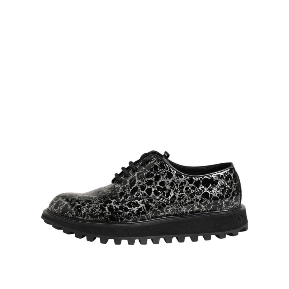 Dolce & Gabbana Dolce & Gabbana Black White Calfskin Chunky Derby Shoes Size US 9 / EU 42 - 6 Thumbnail