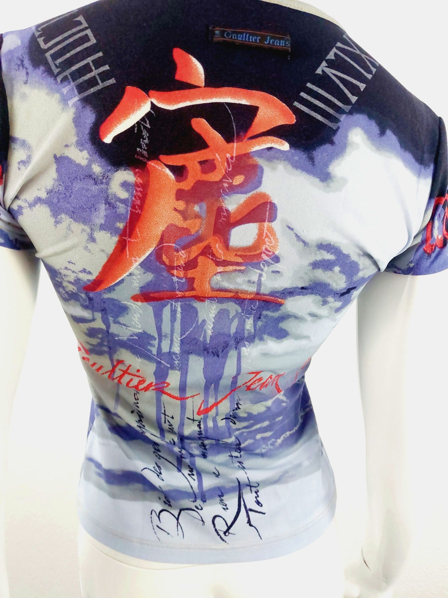 Jean Paul Gaultier Jean Paul Gaultier Tattoo Japanese Letters T-shirt Top Size US XS / EU 42 / 0 - 11 Thumbnail