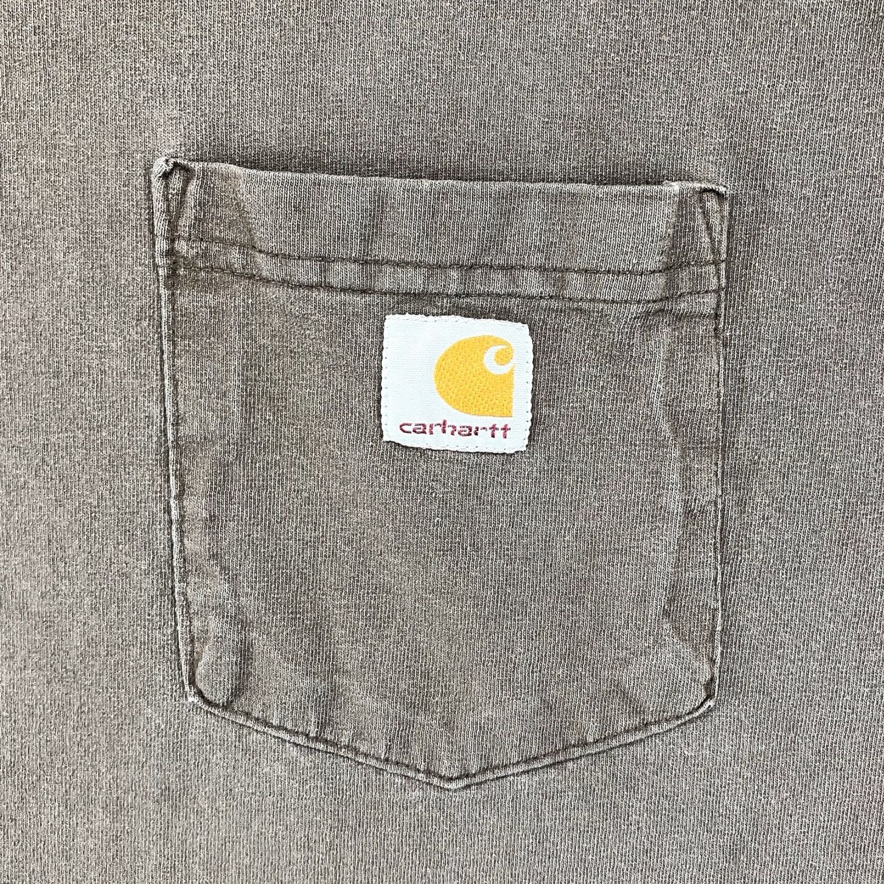 Carhartt Carhartt K87 Crewneck T-Shirt 2XLT Tall Heavyweight Pocket Brown Mens Classic Grunge Size US XXL / EU 58 / 5 - 4 Thumbnail