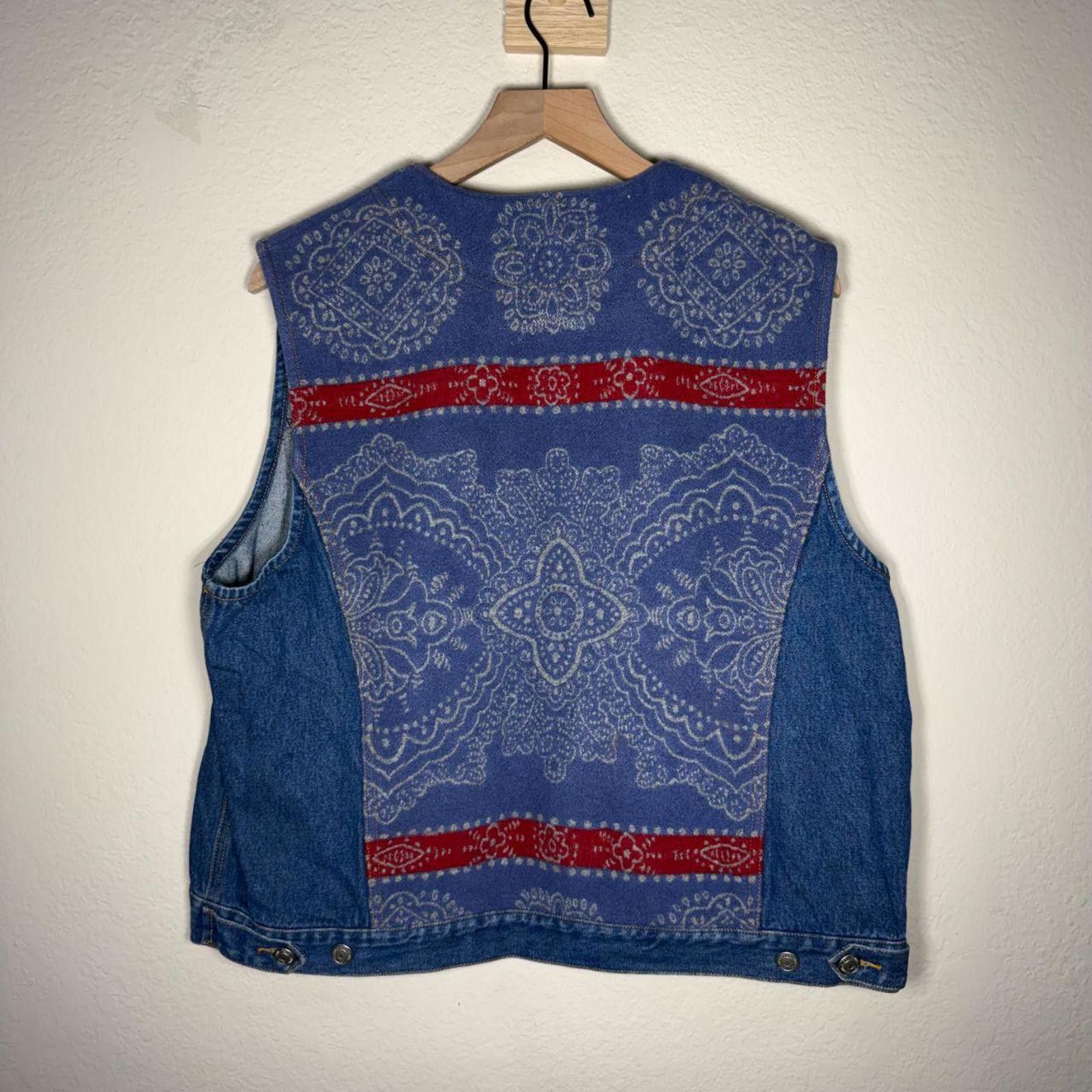 Pendleton Pendleton Vest Women's XL Blue Vintage Wool Denim Bandana Size XL / US 12-14 / IT 48-50 - 4 Thumbnail