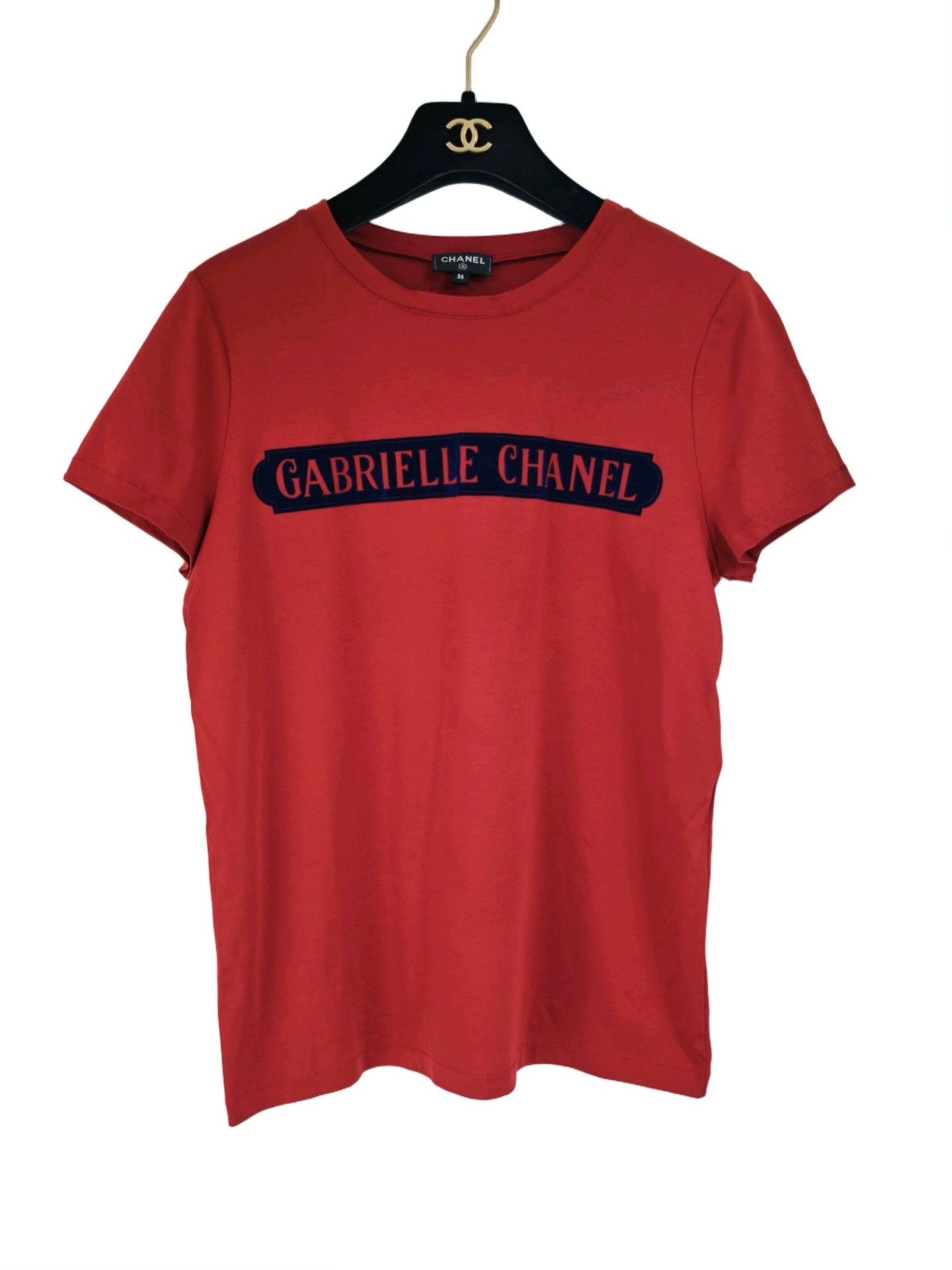 Chanel chanel gabrielle logo t-shirt in red Size US S / EU 44-46 / 1 - 1 Thumbnail