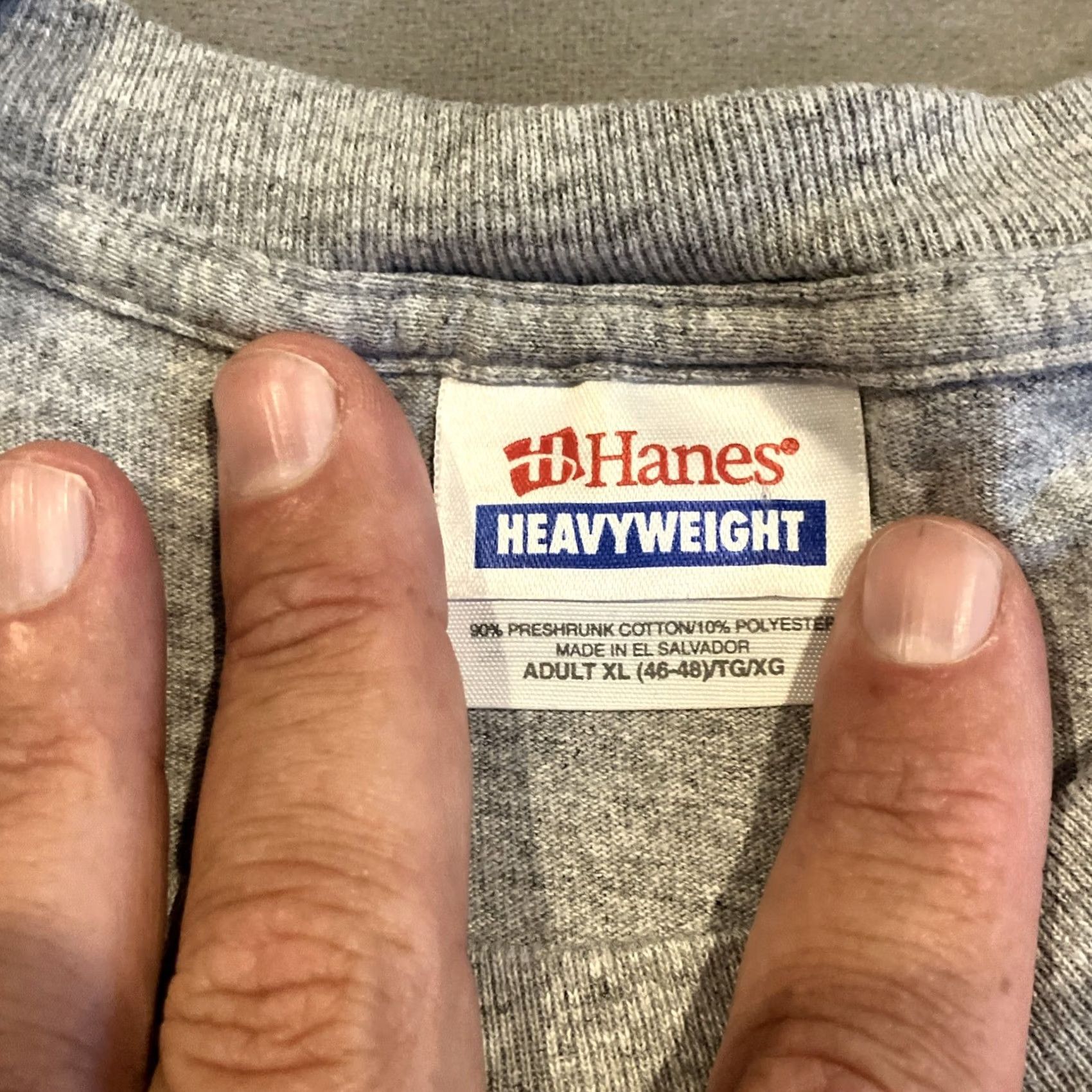 Hanes VINTAGE Hanes Heavyweight T-Shirt Gray Men's XL Nathan's Famous Gray T Shirt Mens XL Size US XL / EU 56 / 4 - 4 Thumbnail