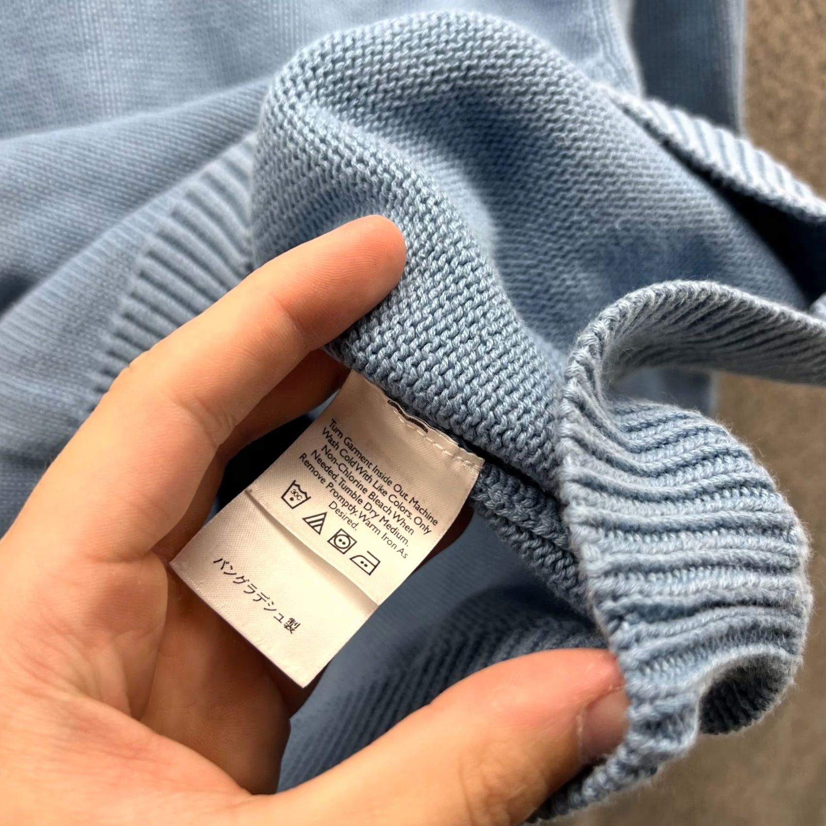 Eddie Bauer VINTAGE Eddie Bauer Sweater Men Large Blue Crewneck Pullover Fleece Cotton Knitted Size US L / EU 52-54 / 3 - 6 Thumbnail