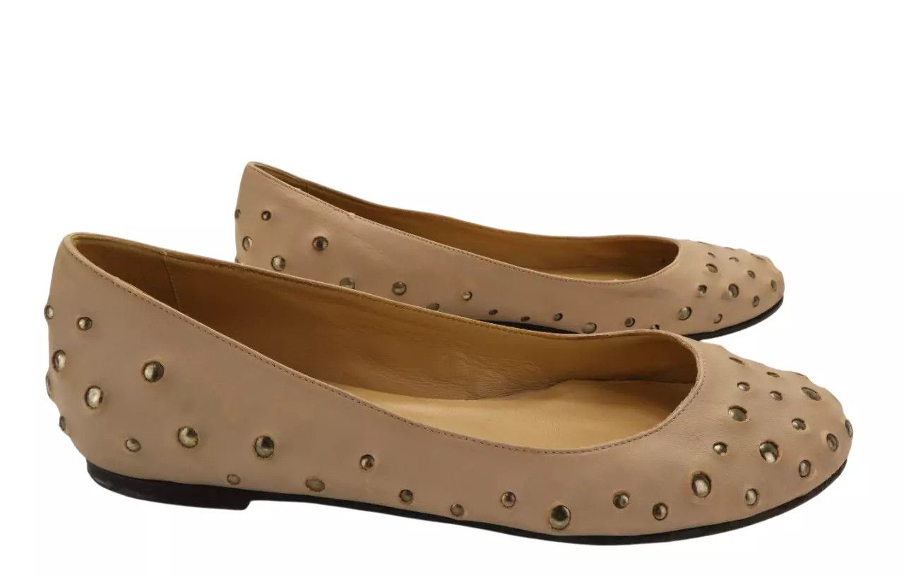 Valentino VALENTINO Shoes Women's EU 37 Leather Studs Ballerina Flat Size US 7 / IT 37 - 5 Thumbnail