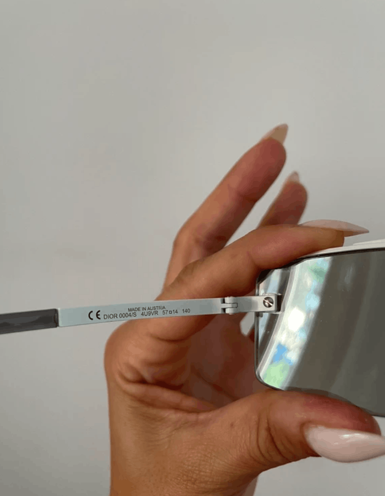 Dior DIOR Sunglasses 0004 Wrap Shield Mask Ski Galliano Size ONE SIZE - 4 Thumbnail
