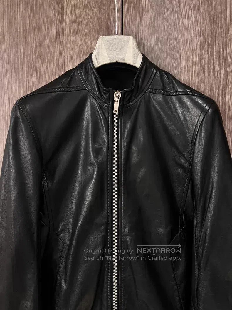 Rick Owens Rick Owens Minimal small standing collar leather jacket Size US M / EU 48-50 / 2 - 3 Thumbnail
