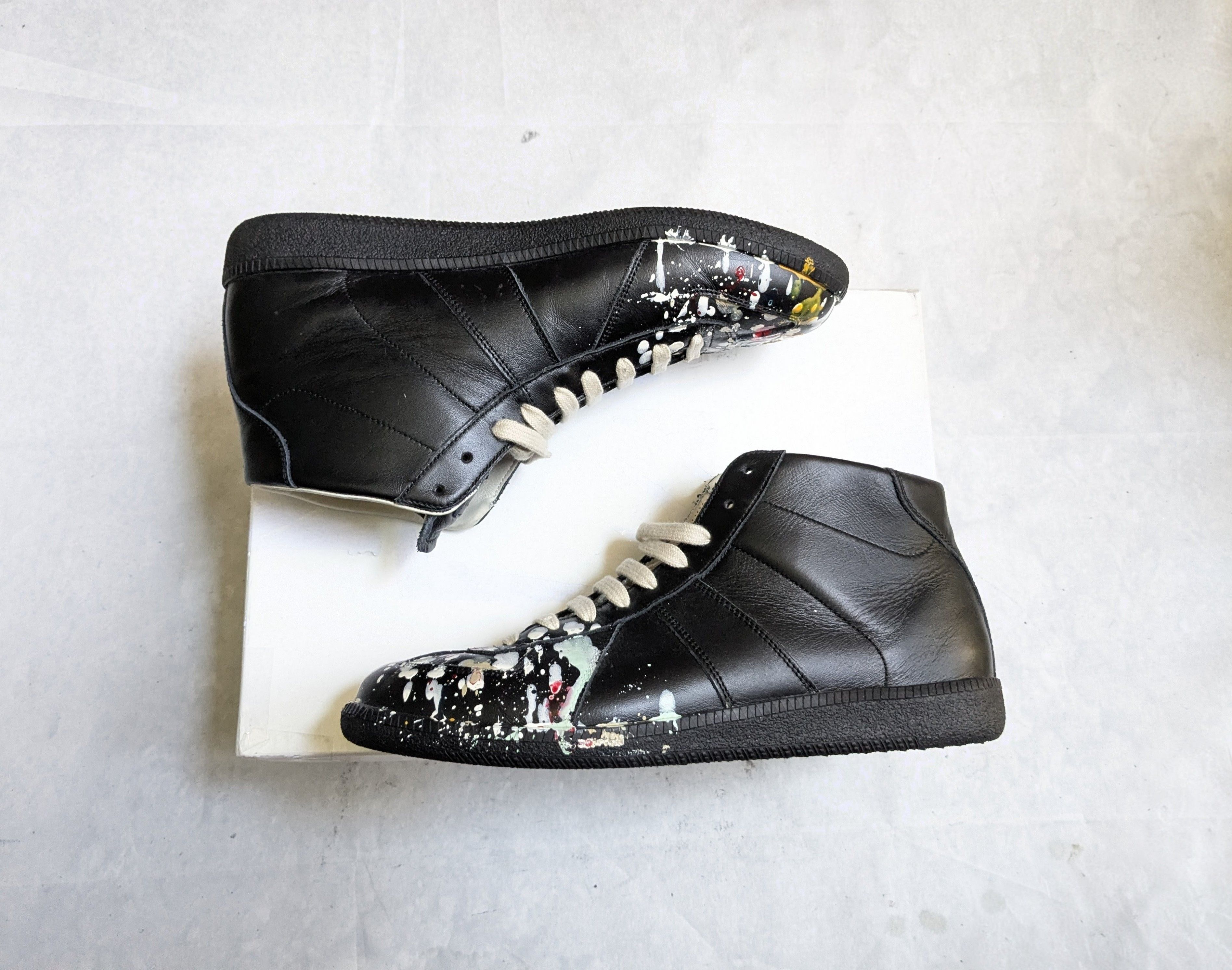 Maison Margiela Maison Margiela GAT Replica Paint Splatter Black 9 42 Highs Size US 9 / EU 42 - 5 Thumbnail