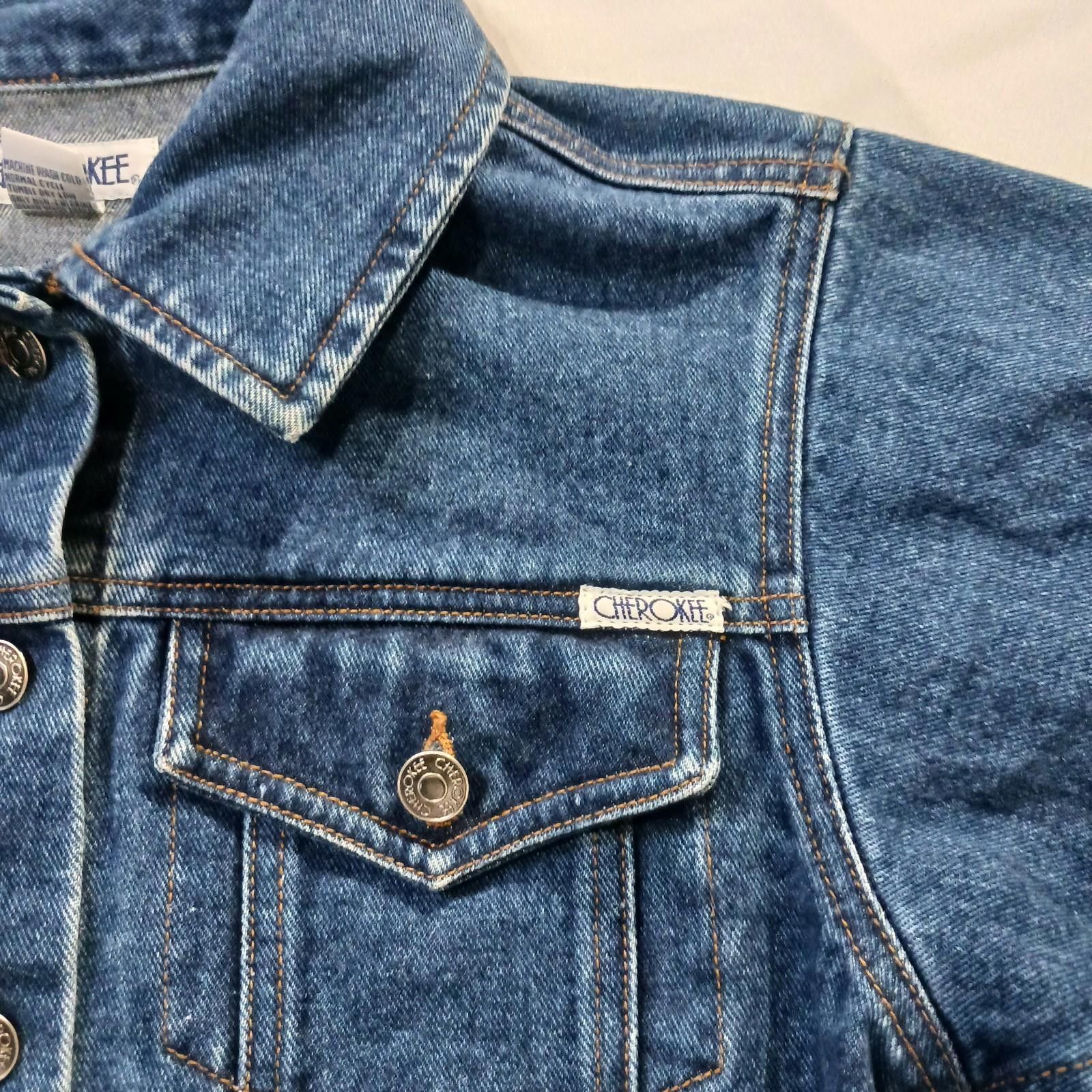 Cherokee Cherokee RN#17730 Women’s Blue Cotton Jacket Pockets Size XL Size XL / US 12-14 / IT 48-50 - 11 Thumbnail