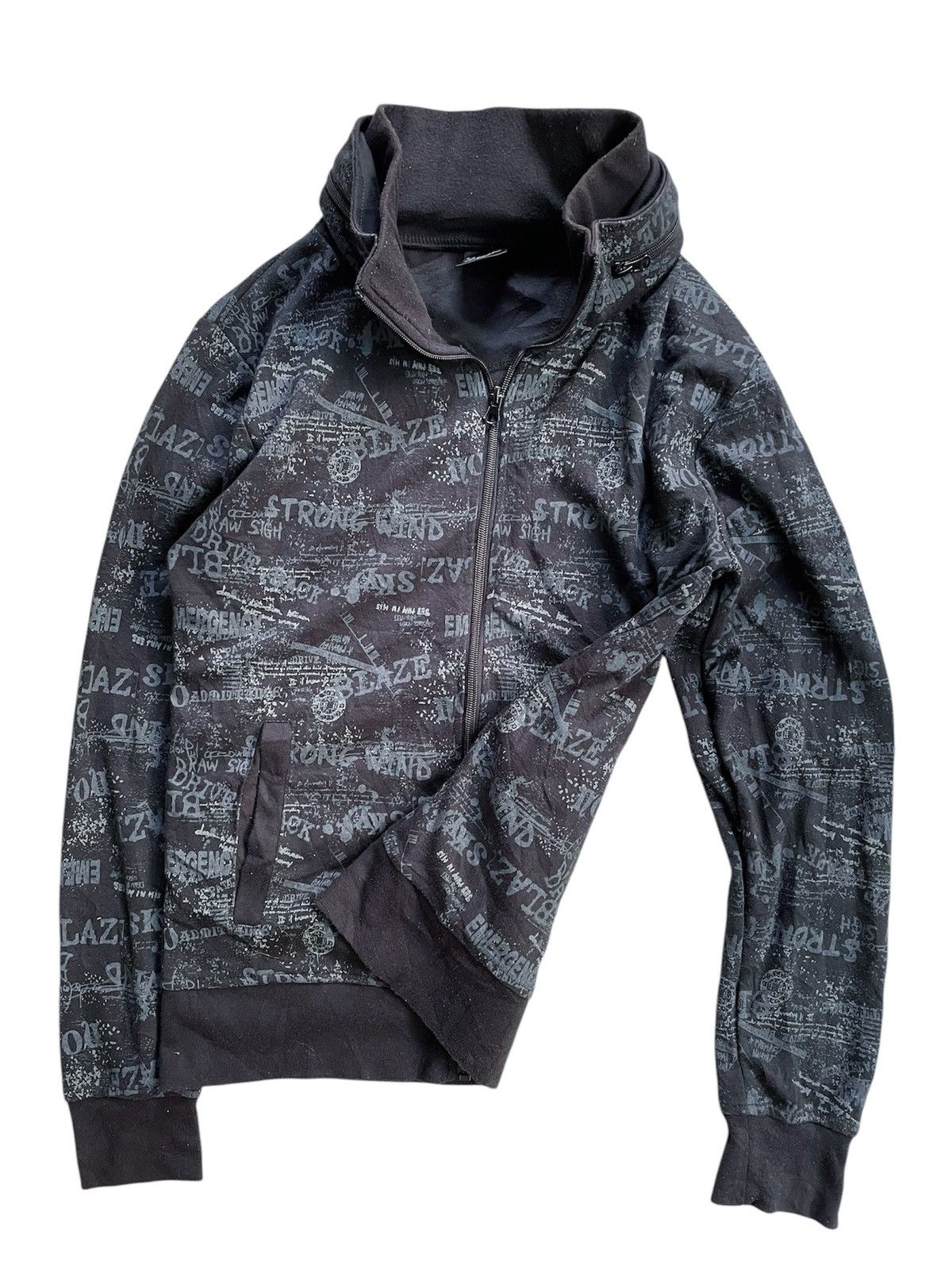 Japanese Brand EXCUSE ART GRAPHIC BONO STYLE ZIP HOODIE Size US M / EU 48-50 / 2 - 4 Thumbnail