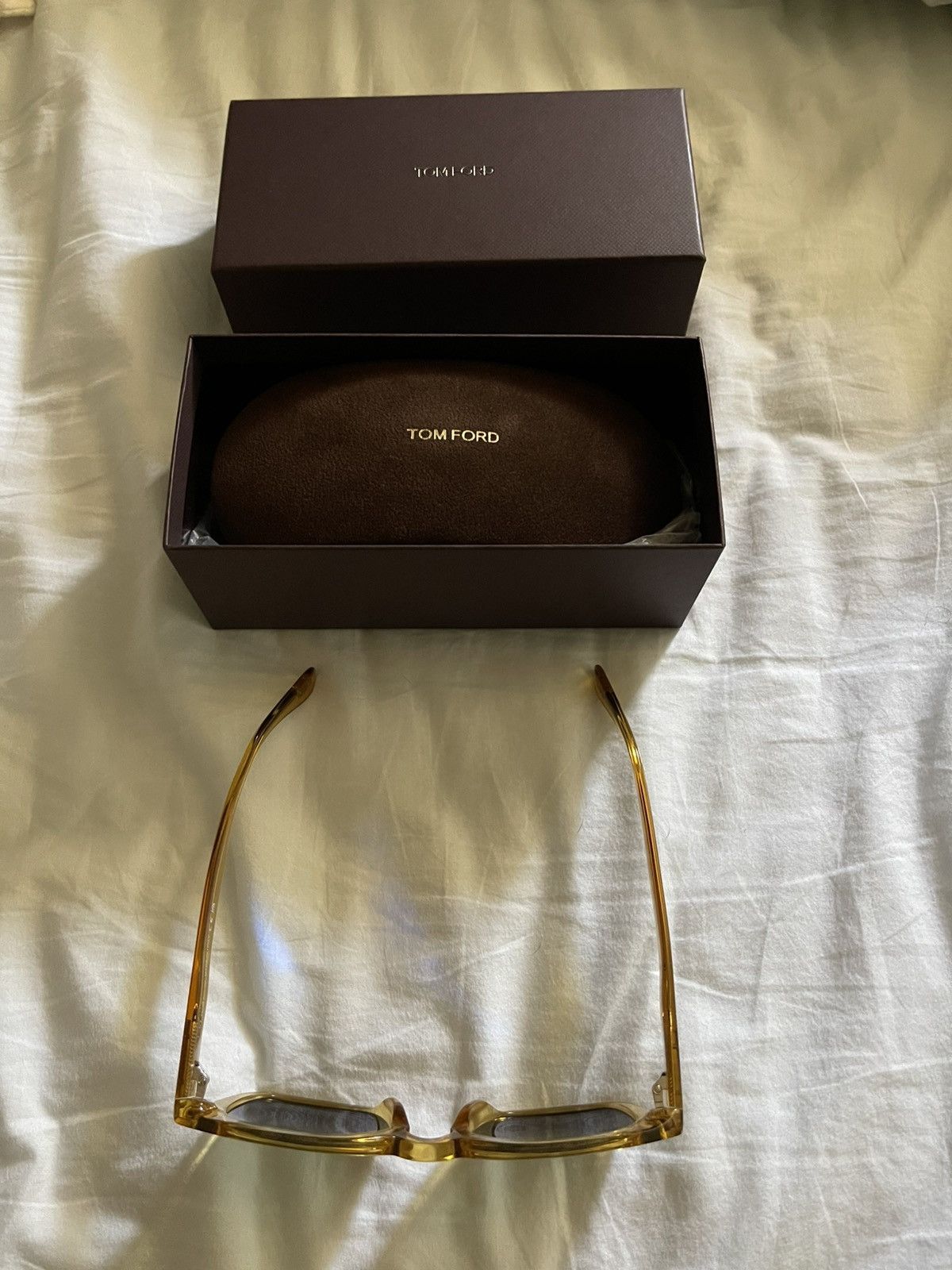 Tom Ford Dax Light Crystal Yellow Square Sunglasses FT0751-39N-50 Size ONE SIZE - 5 Thumbnail