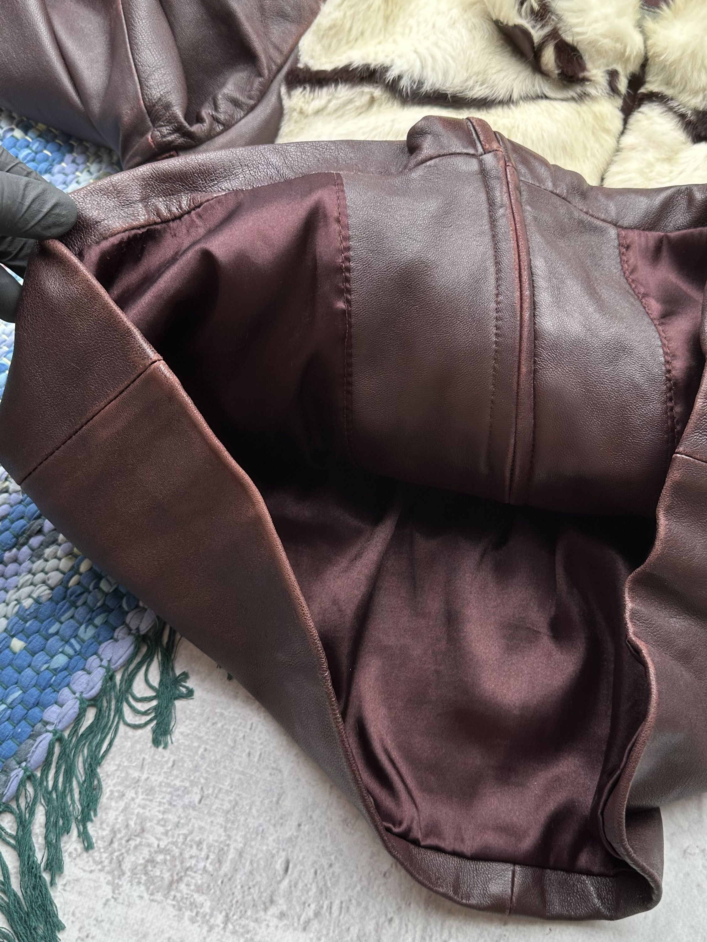 Vintage Vintage Leather/Real Fur Jacket A109D15(471) Size M / US 6-8 / IT 42-44 - 5 Thumbnail