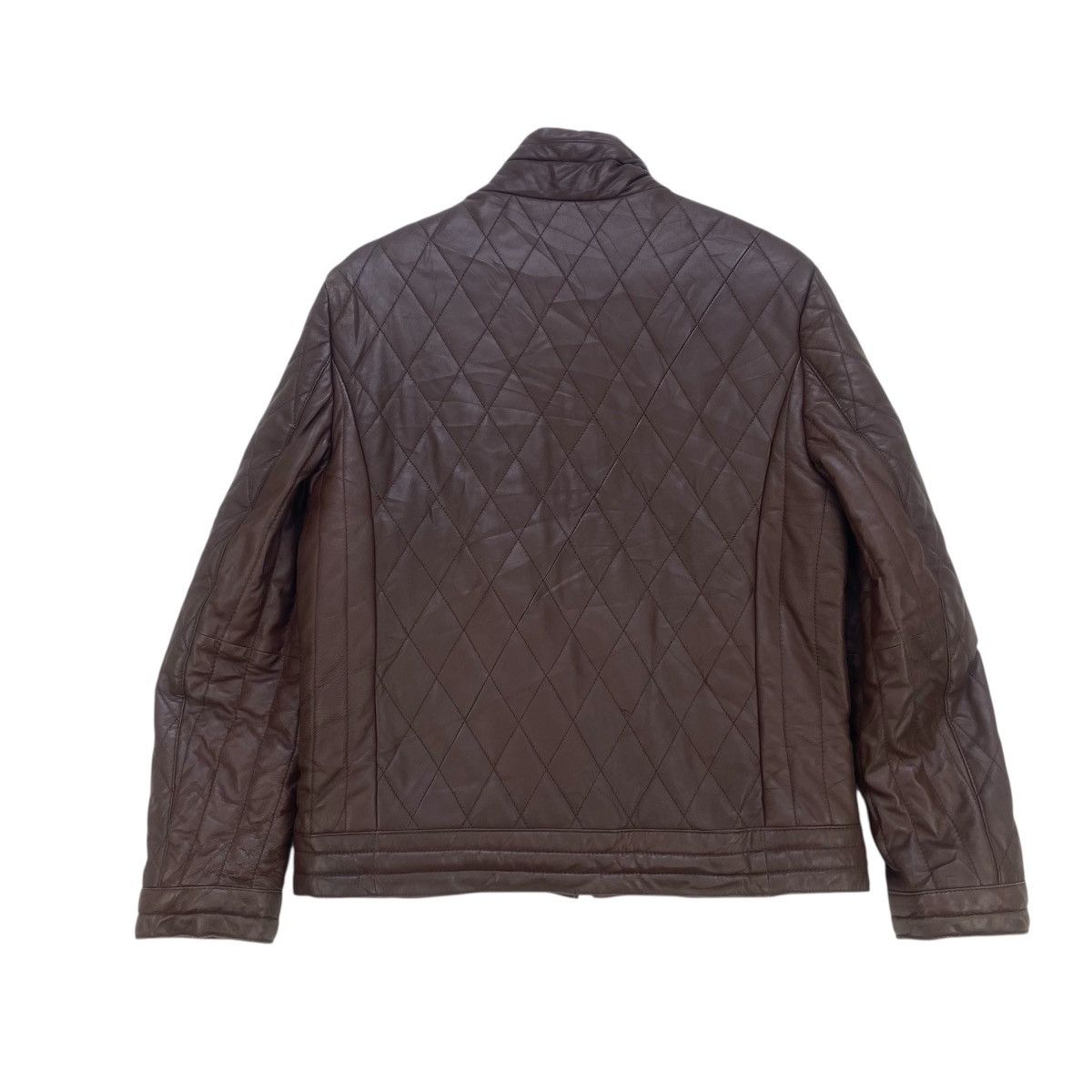 Genuine Leather × Japanese Brand Good Day Sheepskin Quilted Biker Racing Leather Jacket Size US S / EU 44-46 / 1 - 2 Thumbnail