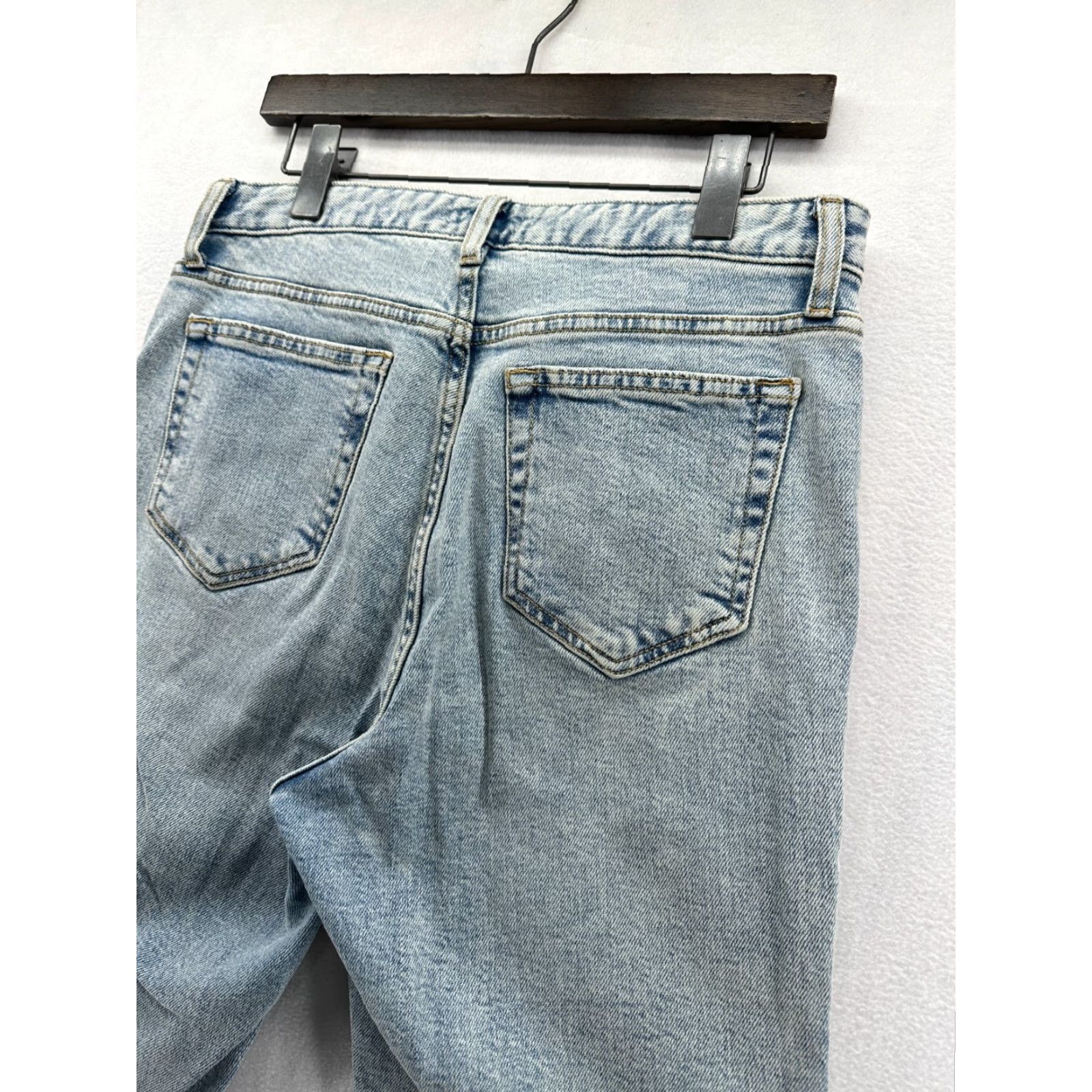 Vintage Gianni Bini Womens Jeans Straight Light Wash 30 Regular Inseam 32" Blue Cotton Denim Pockets Women Size 30 Size 30" / US 8 / IT 44 - 7 Thumbnail