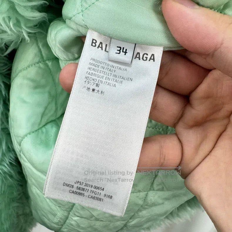 Balenciaga Balenciaga Mint Green Teddy Coat Size XXS / US 00 / IT 34 - 6 Thumbnail