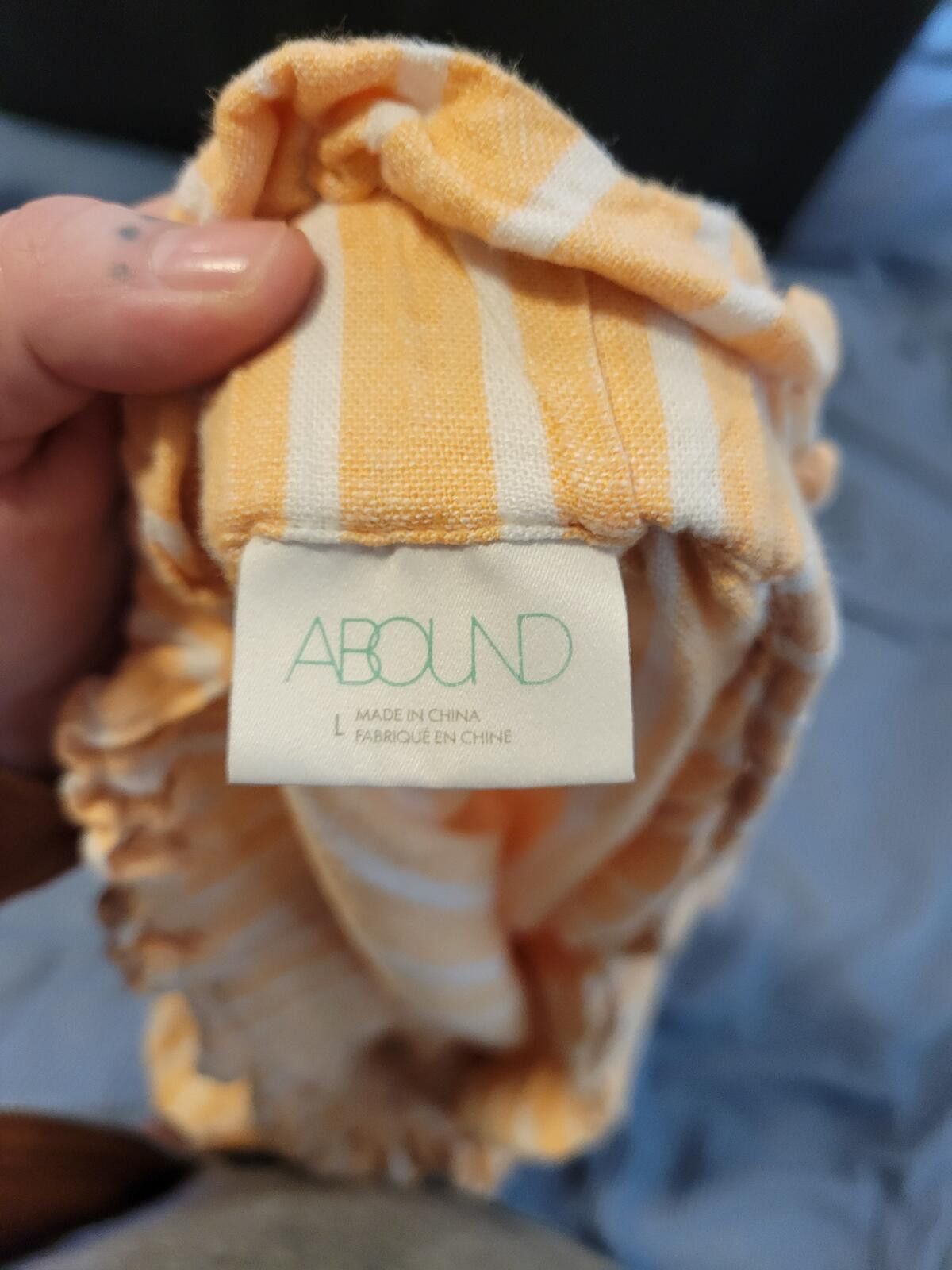 What Goes Around Comes Around Abound Yellow and White Striped Button-Front Skirt Size 36" / US 14 / IT 50 - 4 Thumbnail
