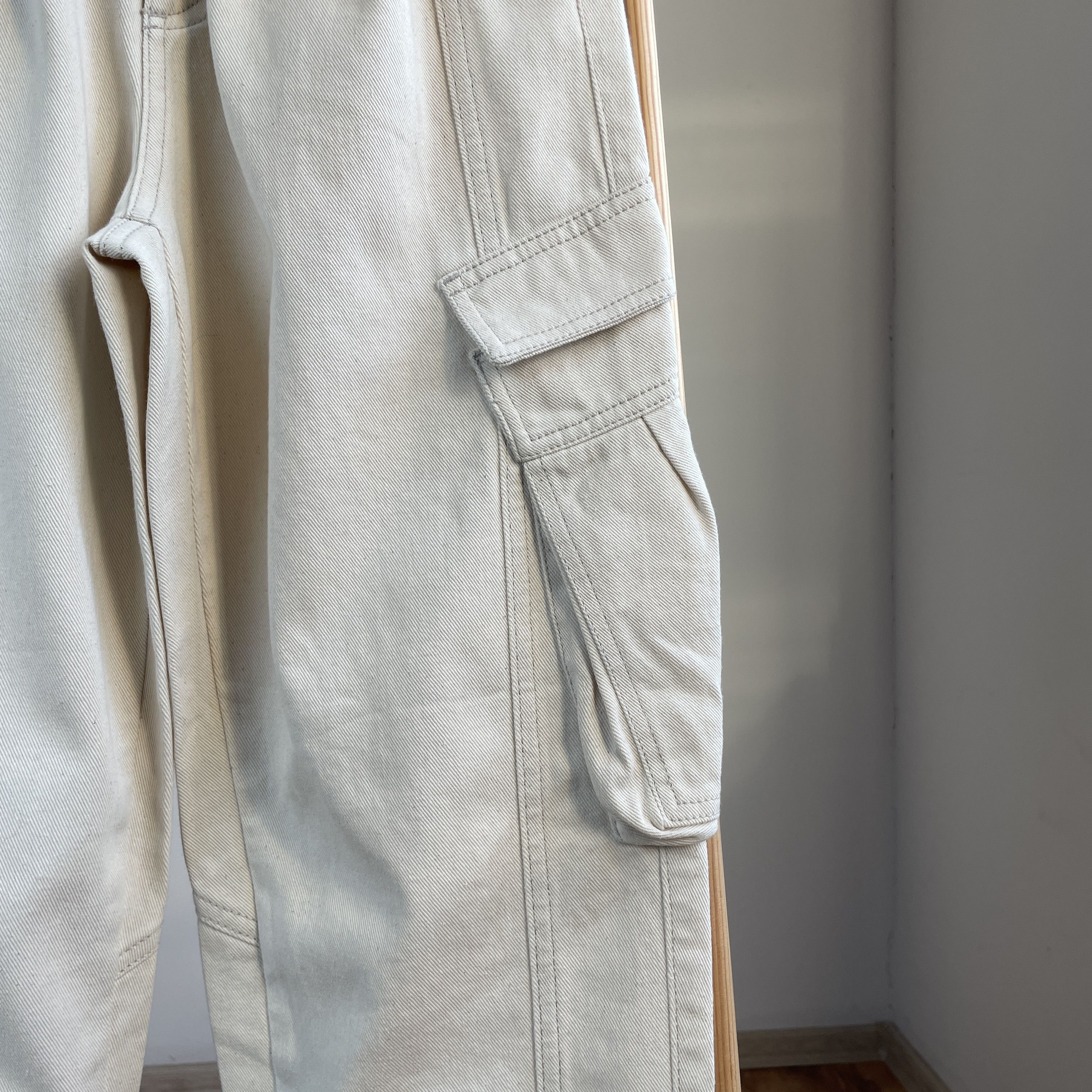 Other The Mannei Plana Ivory Womens Cargo Jeans Size US4/UK6/IT38 Size 27" / US 4 / IT 40 - 6 Thumbnail
