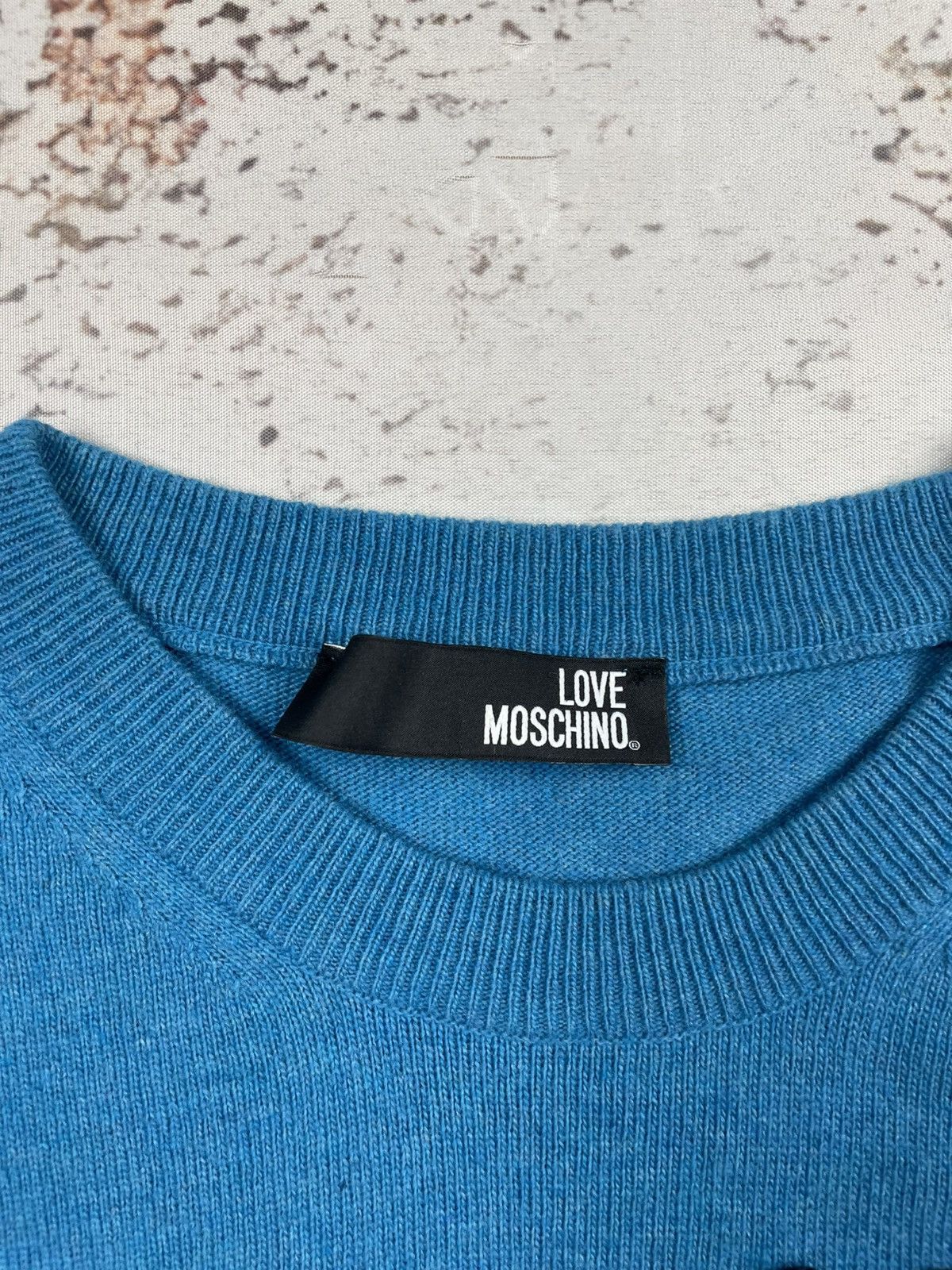 Love Moschino (Women’s) Love Moschino S Blue Wool Cashmere Sweater Classic Size S / US 4 / IT 40 - 4 Thumbnail