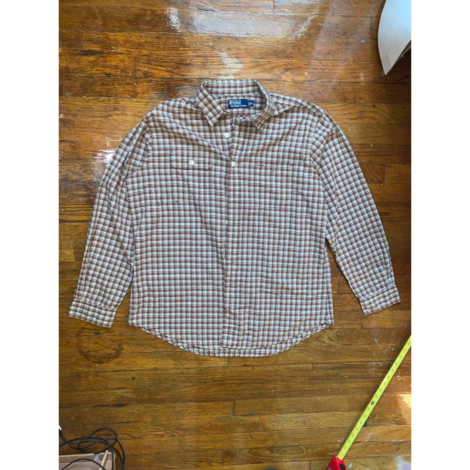 Polo Ralph Lauren Vintage Polo Ralph Lauren Brown Check Shirt XL Button Down Size US XL / EU 56 / 4 - 1 Thumbnail