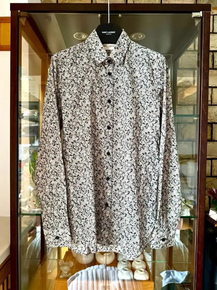 Saint Laurent Paris Saint Laurent Paris by Hedi 16SS Flower Full Print Shirt-25 Size US S / EU 44-46 / 1 - 7 Thumbnail