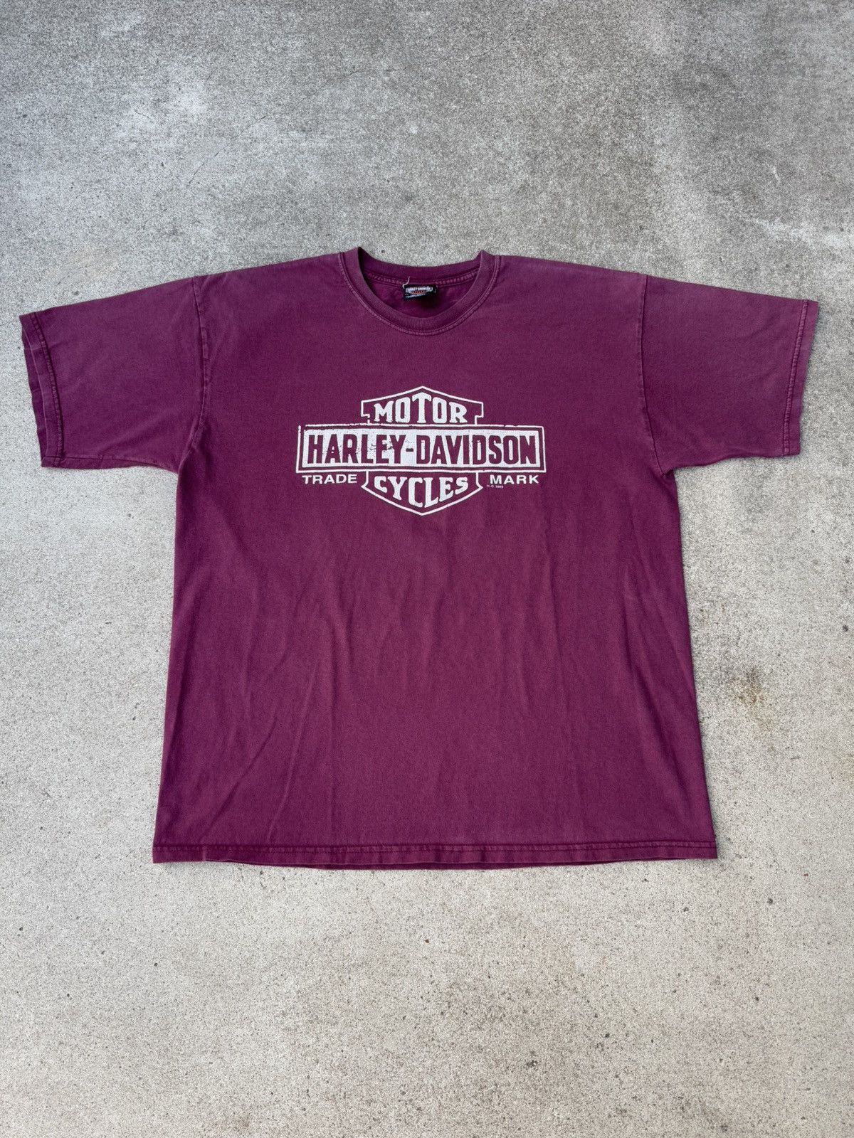 Harley Davidson × Vintage Vintage Y2k Harley Davidson Motorcycle Logo Faded Tee XL Size US XL / EU 56 / 4 - 1 Thumbnail