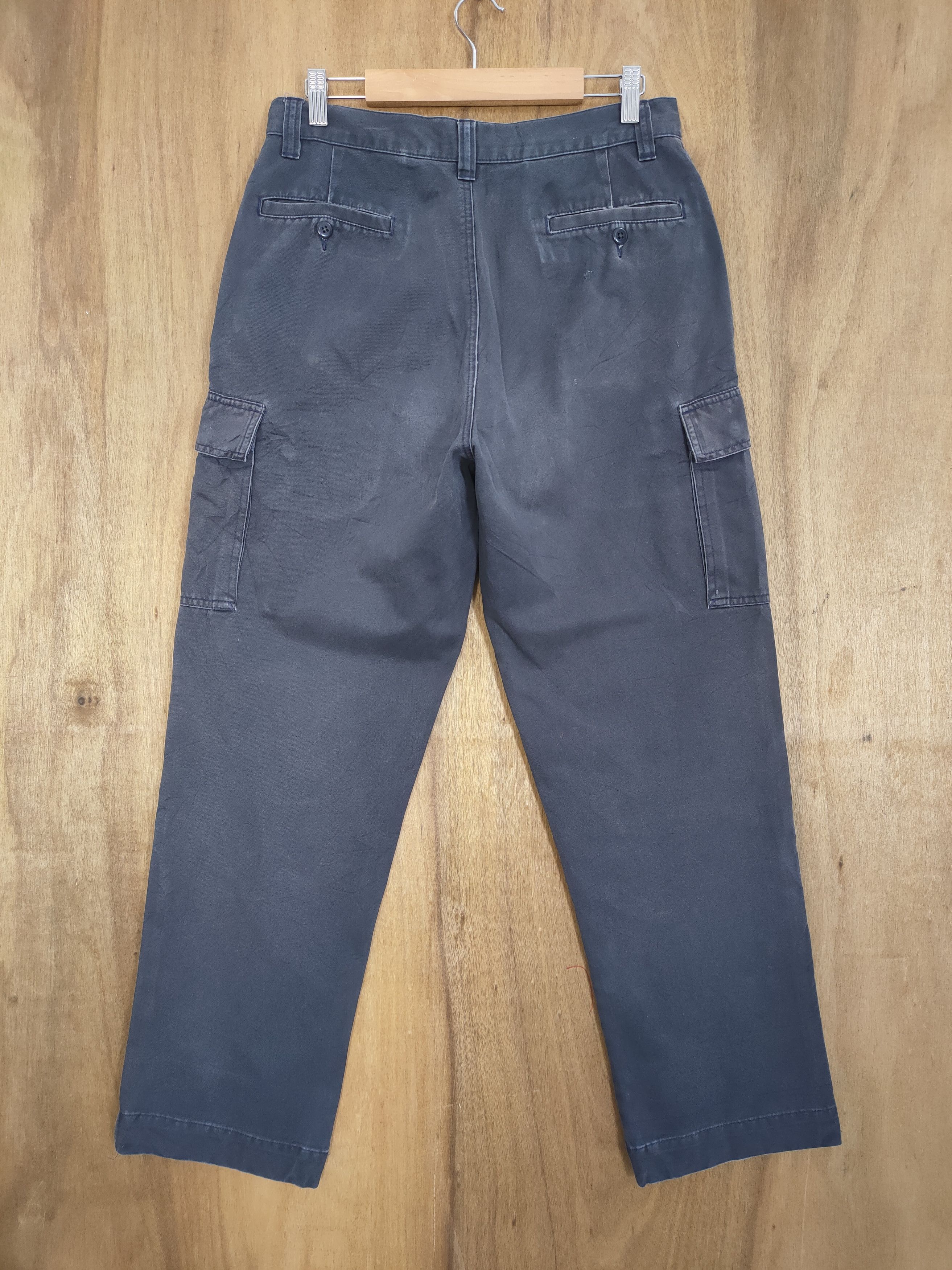 Eddie Bauer × Japanese Brand W30x30 VINTAGE EDDIE BAUER FADED BLUE CARGO PANTS Size US 30 / EU 46 - 2 Thumbnail