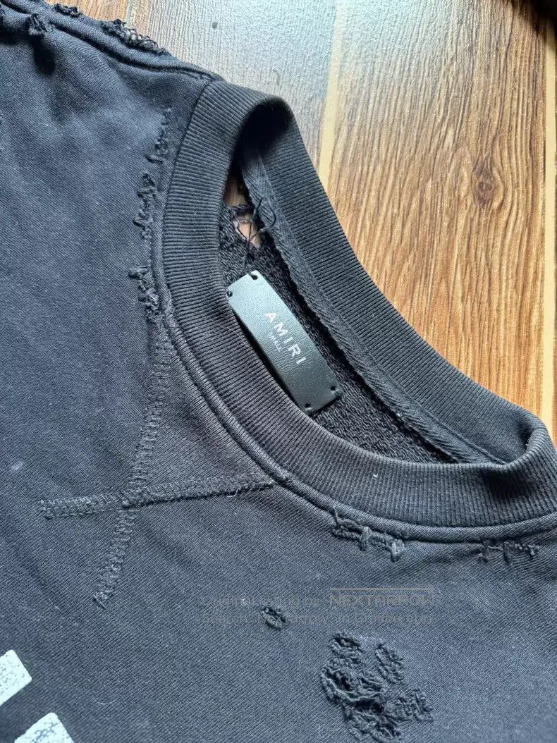 Amiri Amiri Crocodile patch destroyed hoodie Size US S / EU 44-46 / 1 - 9 Thumbnail