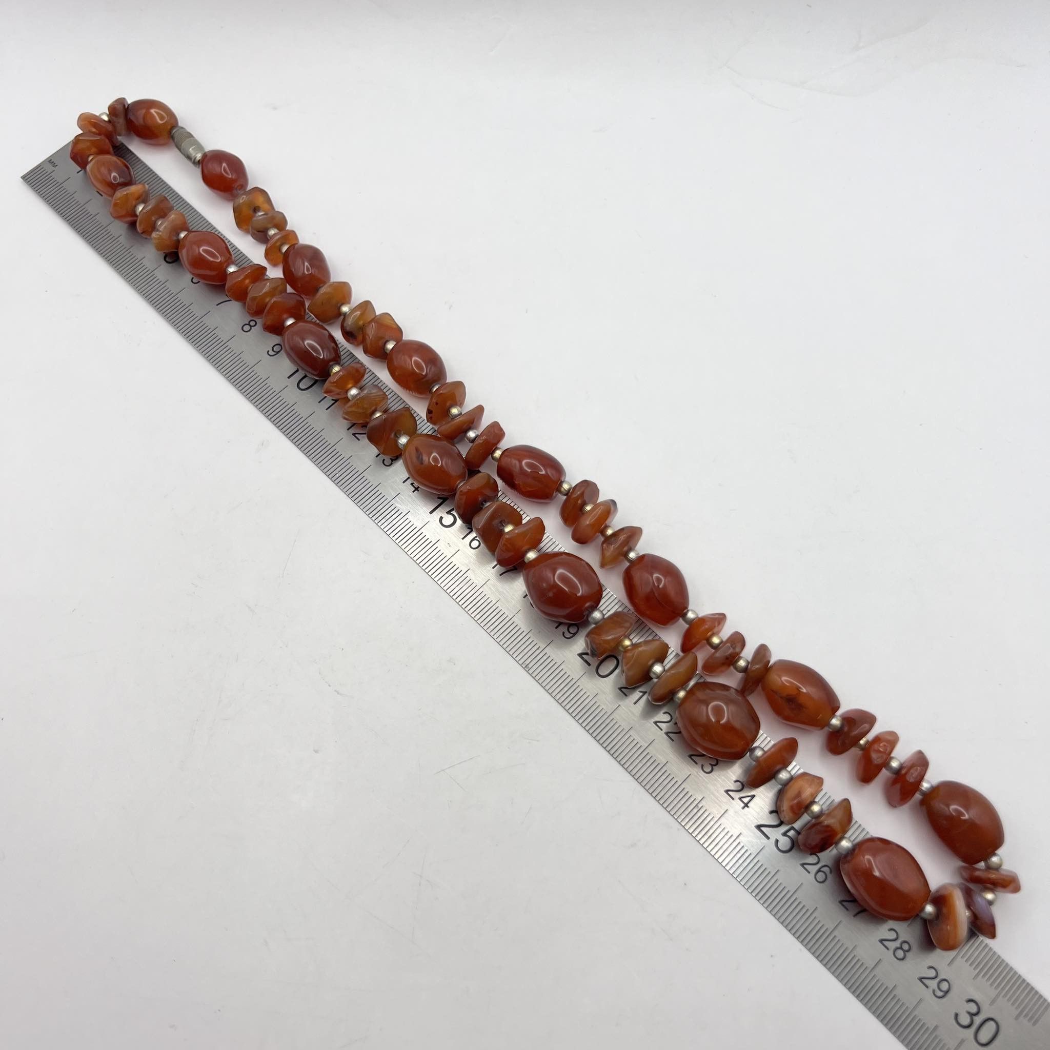 Vintage Vintage Jewelry Beads Necklace Caramel Cornelian Natural Size ONE SIZE - 6 Thumbnail