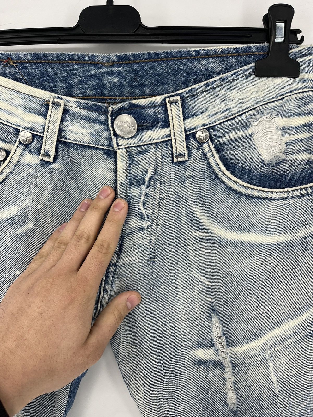 Vintage Rare Men's Jeans With Embroidered Flowers Japanese Brand Size US 28 / EU 44 - 8 Thumbnail