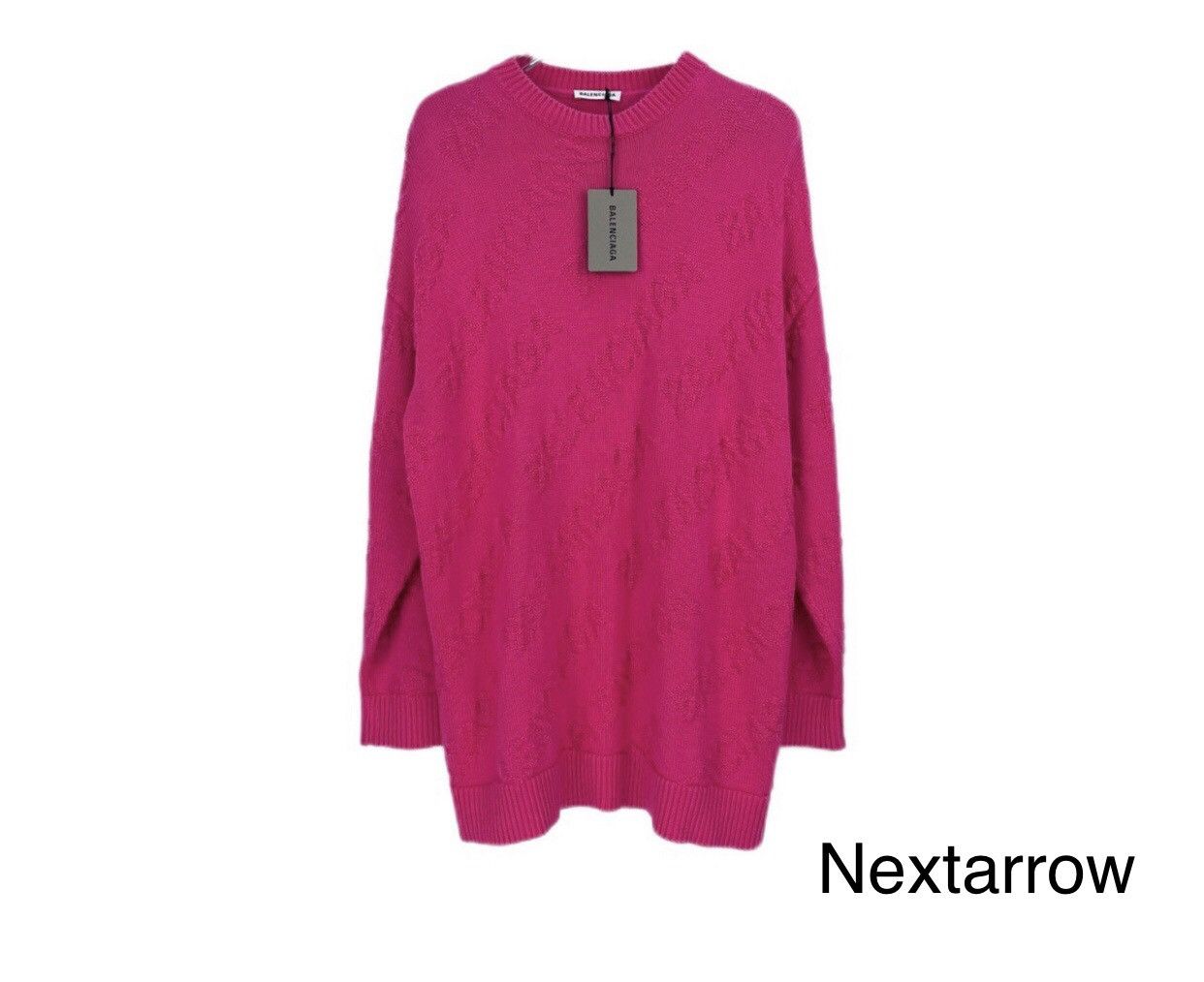 Balenciaga Balenciaga Pink 3D Knitted Jacquard Full Print BulletSweater Size US M / EU 48-50 / 2 - 1 Thumbnail