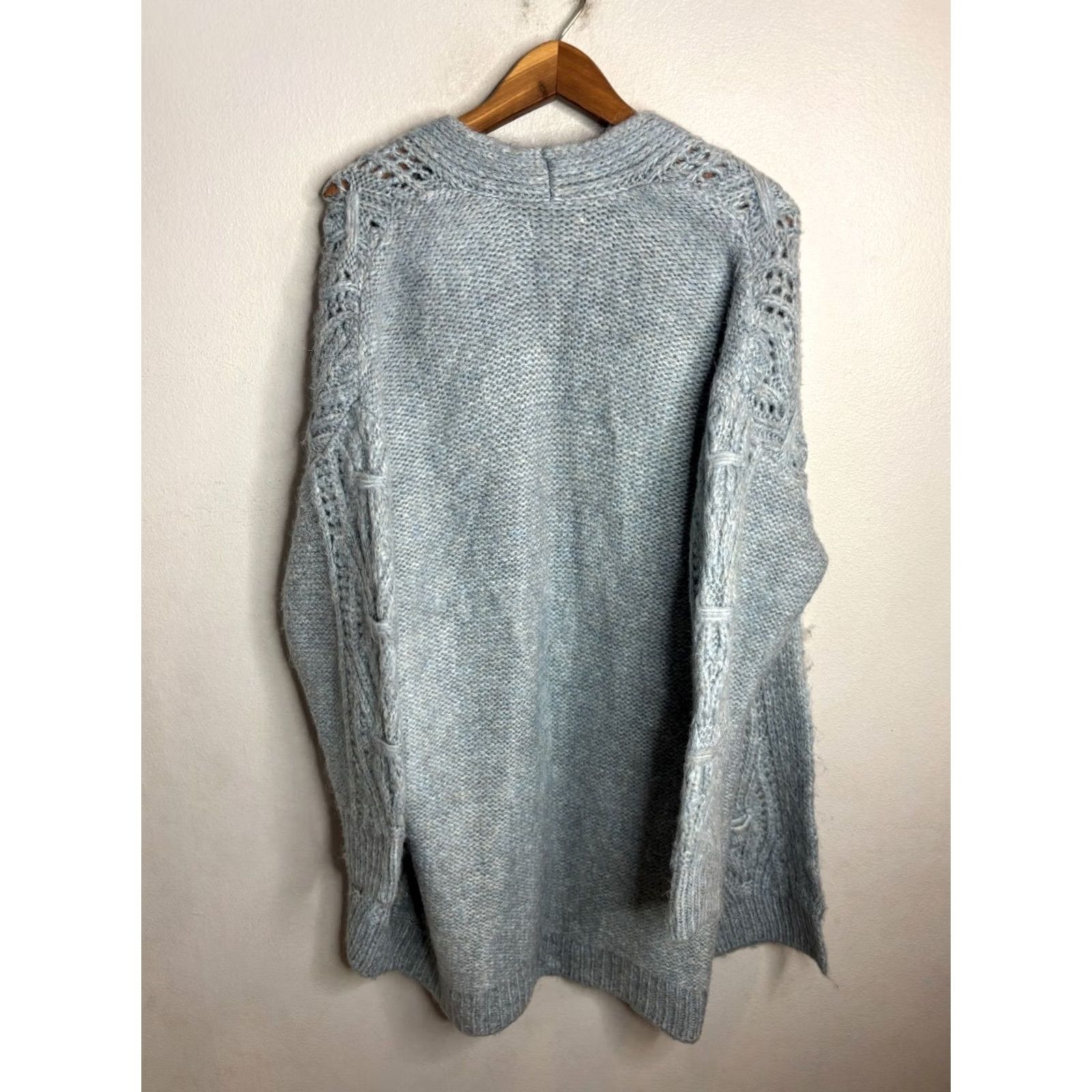 Anthropologie Anthropologie Cardigan Knit Open Trench Crochet Blue XS Womens Casual Open Front Knit Petite? No, keep as XS. Size XS / US 0-2 / IT 36-38 - 4 Thumbnail