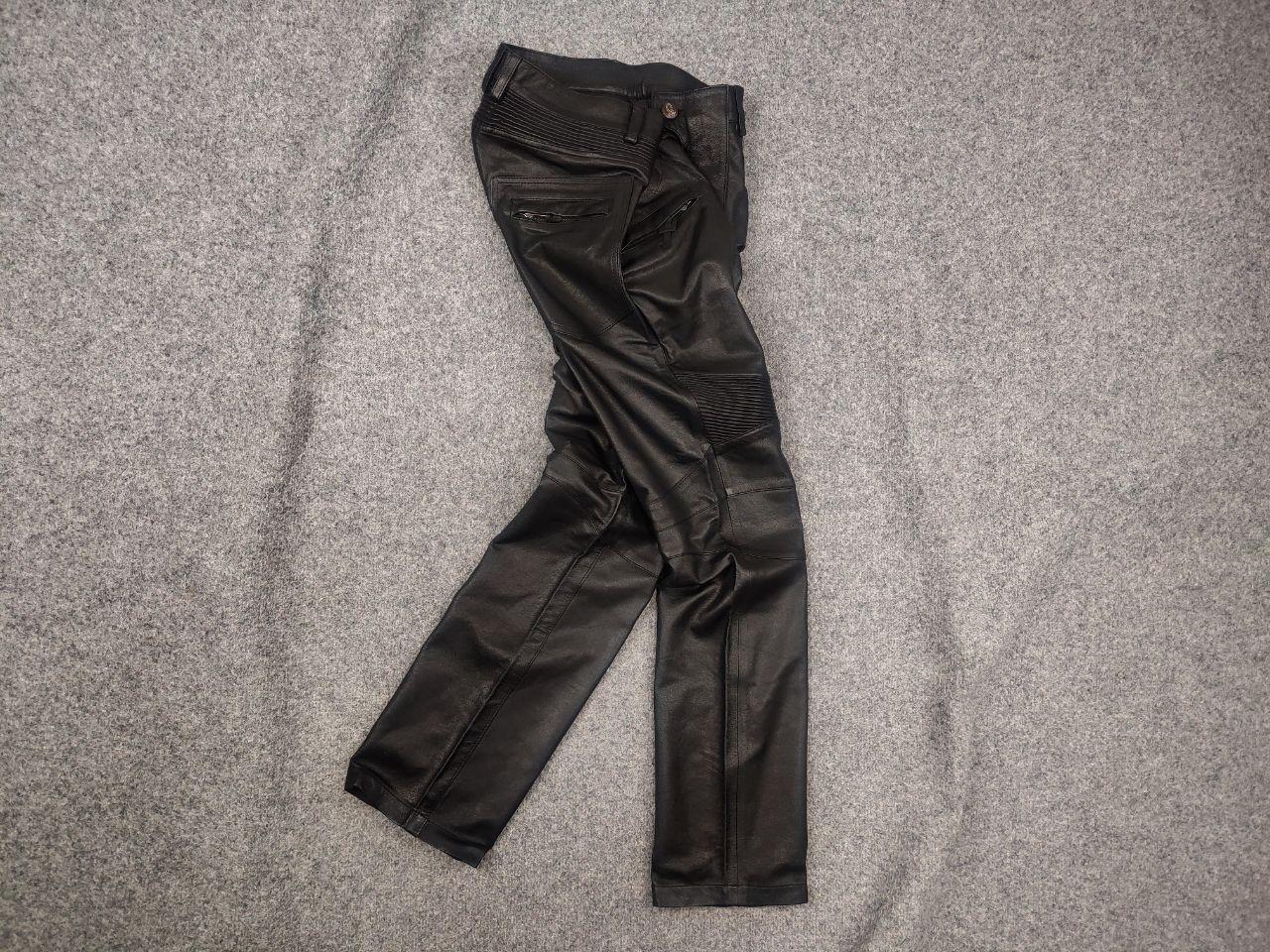 Gardeur Design Perfect leather Pants Balmain Biker style
